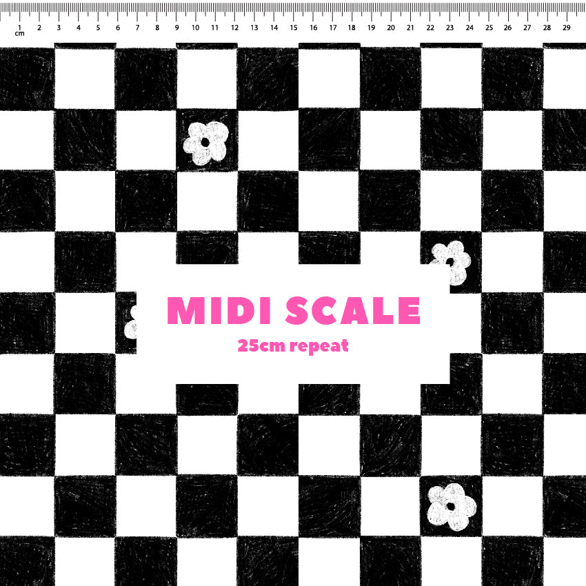 Preorder: Floral Checkers (Black)