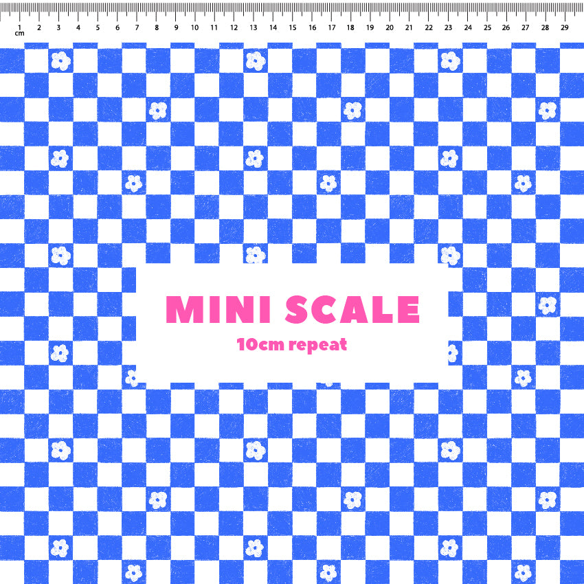 Preorder: Floral Checkers (Blue)