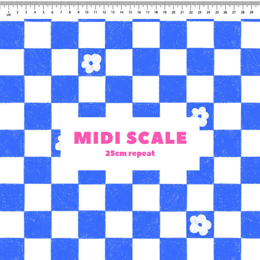 Preorder: Floral Checkers (Blue)