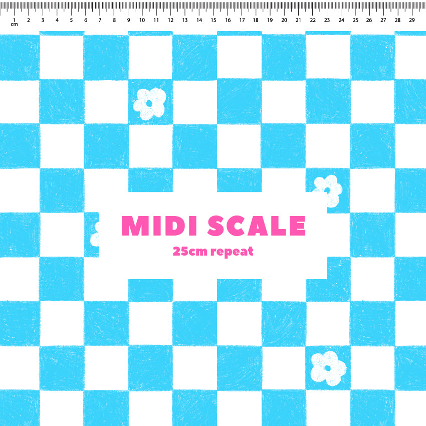 Preorder: Floral Checkers (Light Blue)