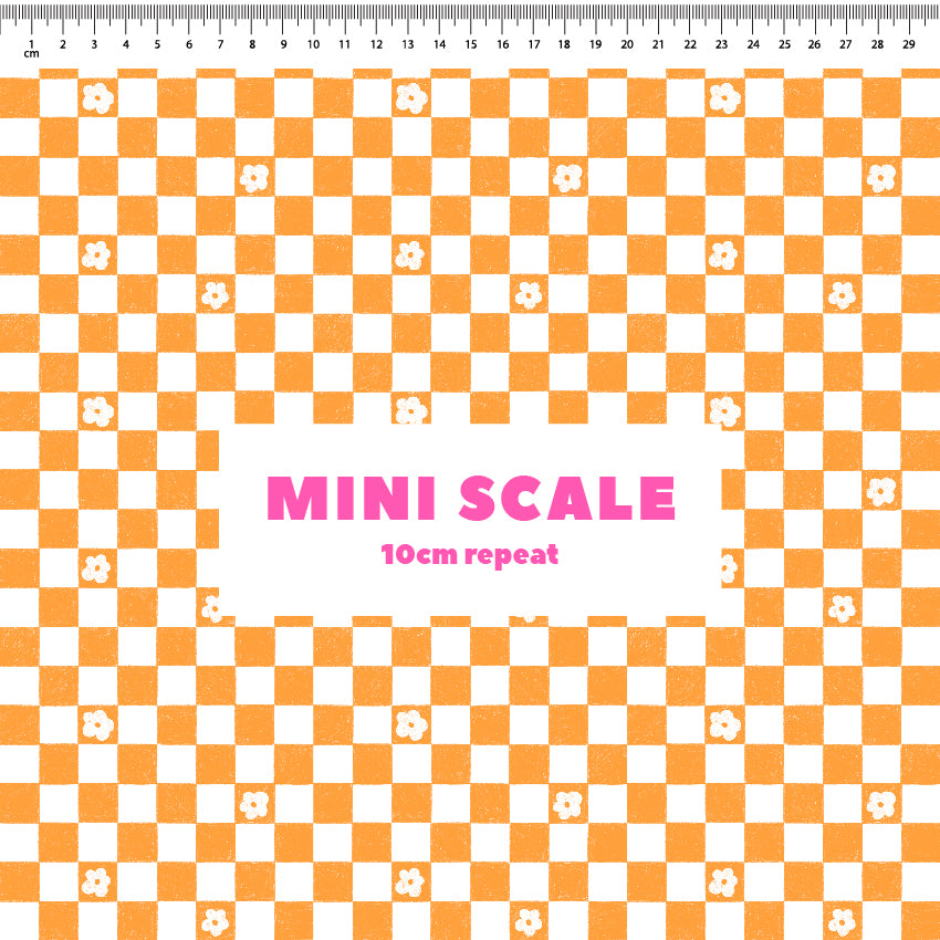 Preorder: Floral Checkers (Orange)