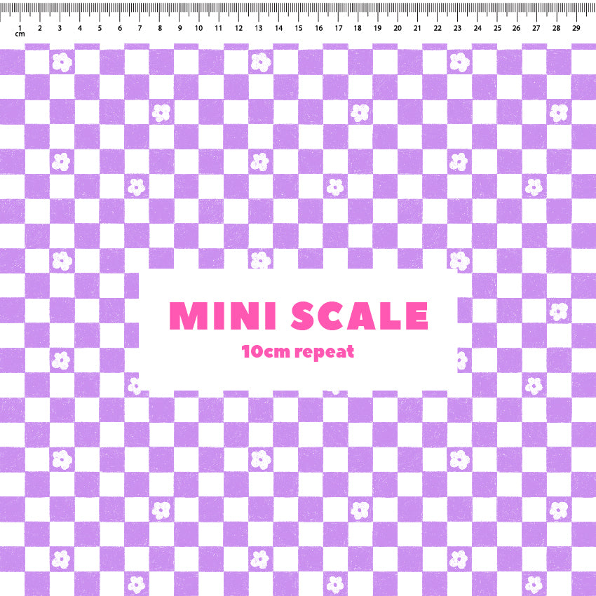 Preorder: Floral Checkers (Purple)