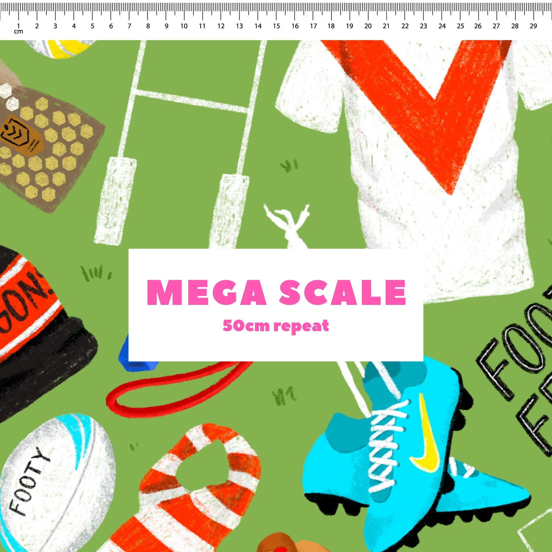 Preorder Fabric: Footy Fever (Dragons)