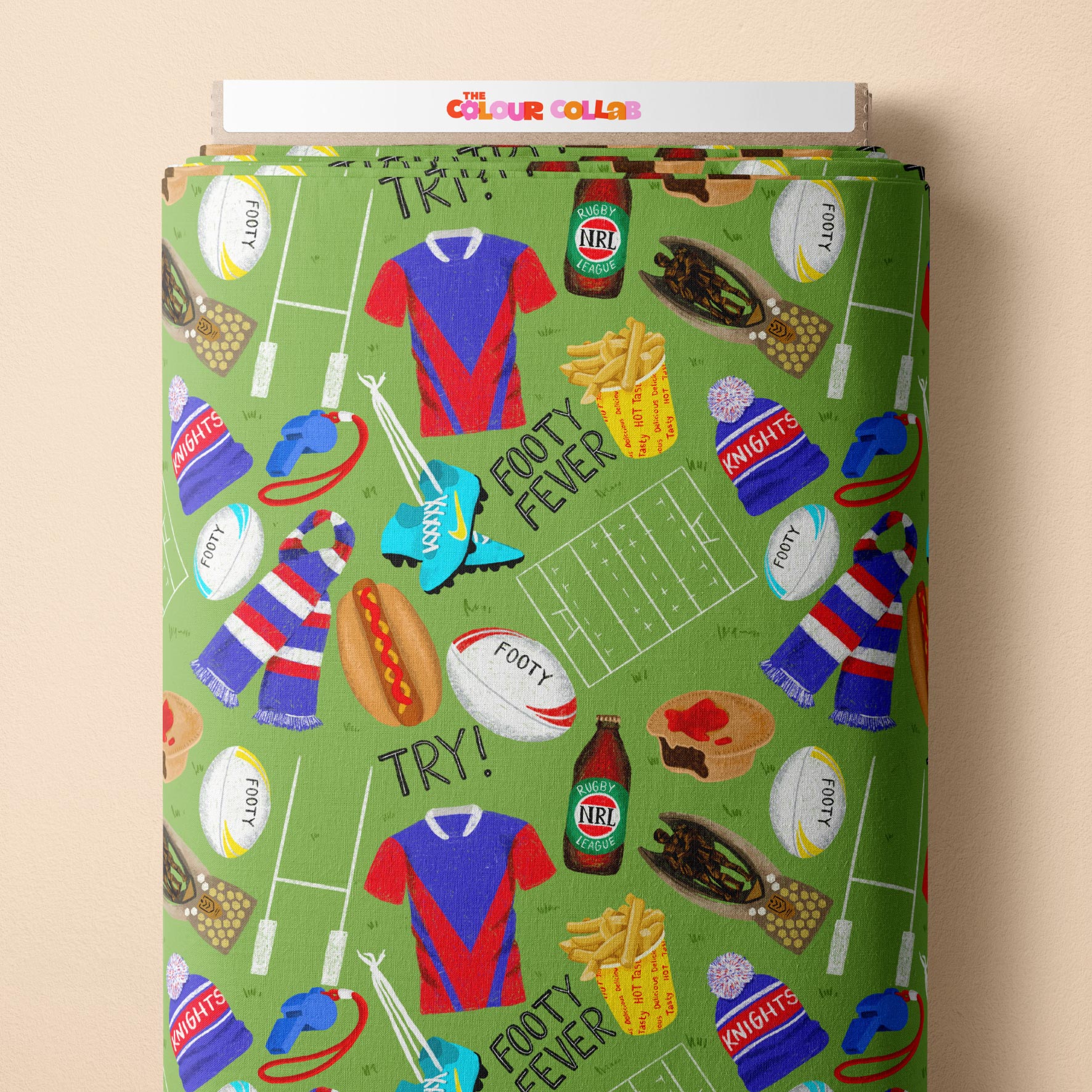 Preorder Fabric: Footy Fever (Knights)