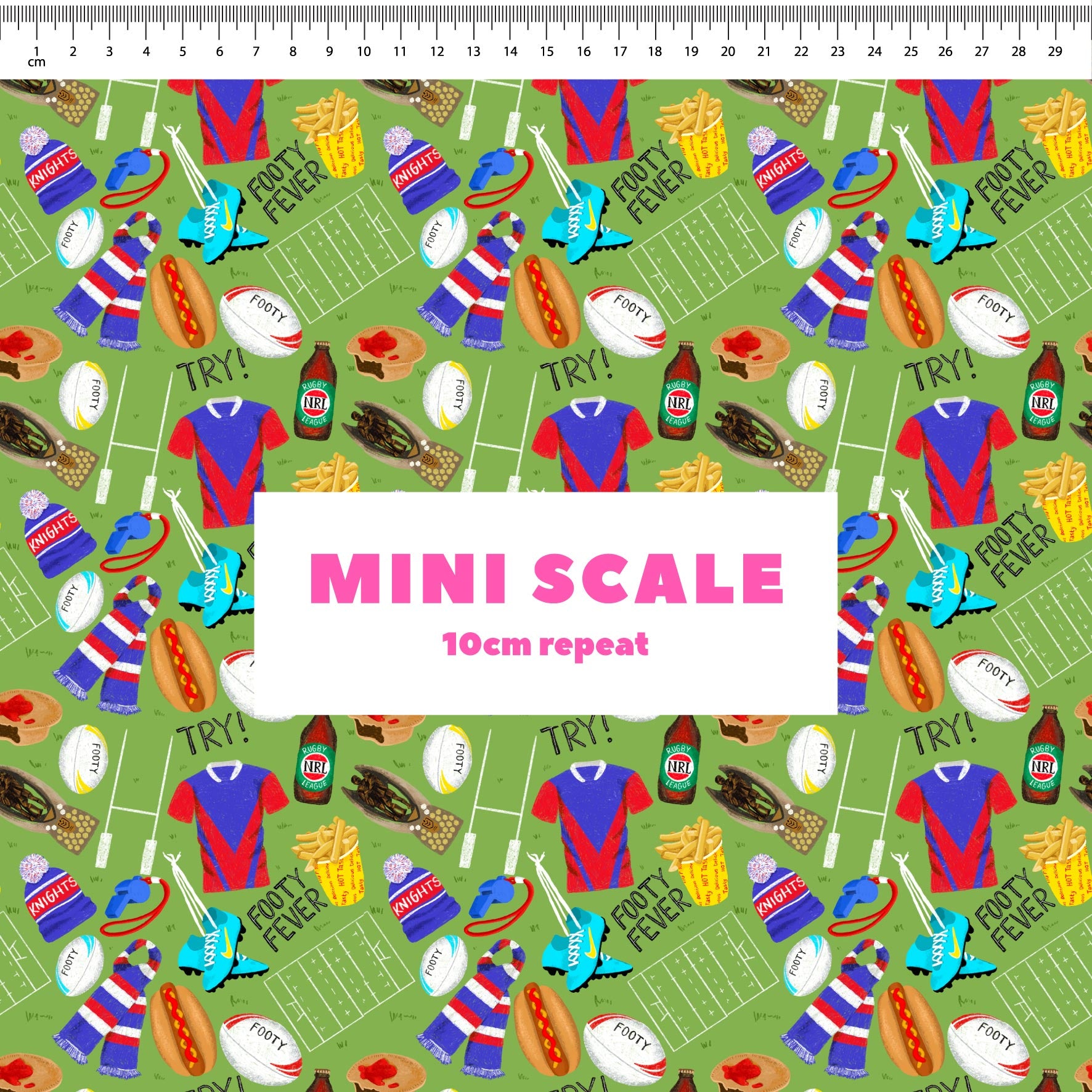 Preorder Fabric: Footy Fever (Knights)