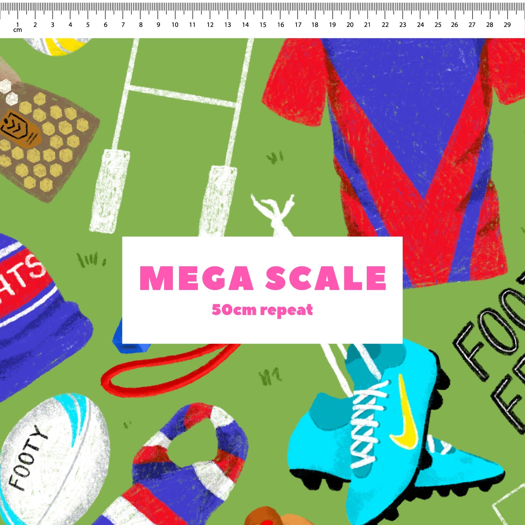 Preorder Fabric: Footy Fever (Knights)