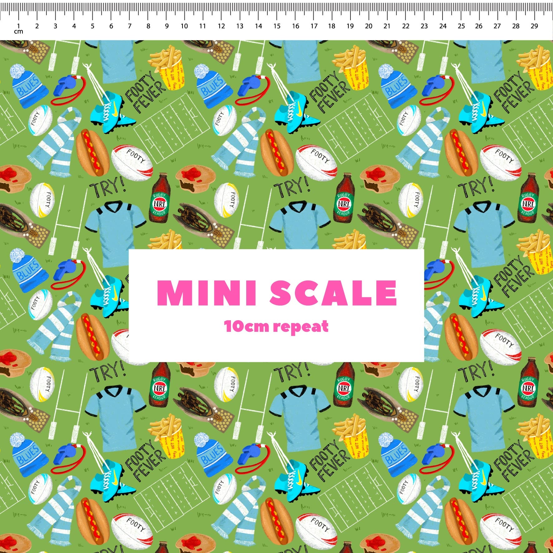 Preorder Fabric: State of Origin (Blues)