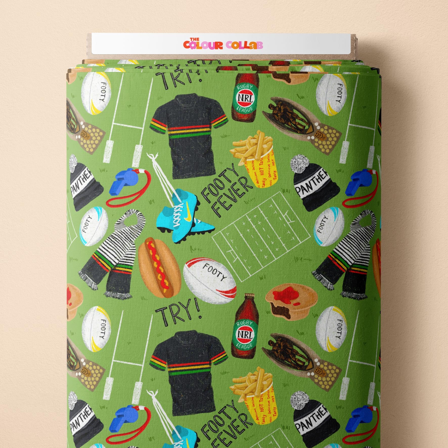 Preorder Fabric: Footy Fever (Panthers)