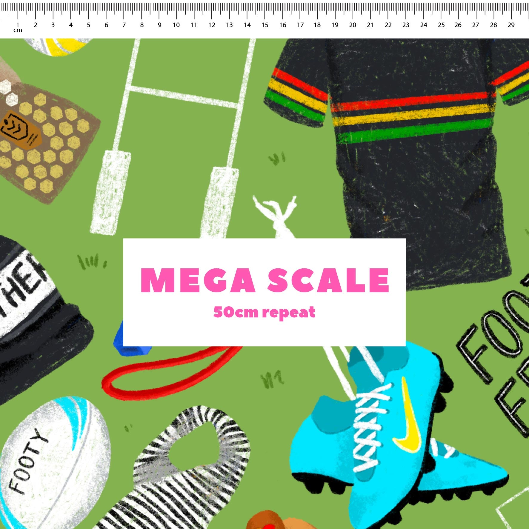 Preorder Fabric: Footy Fever (Panthers)