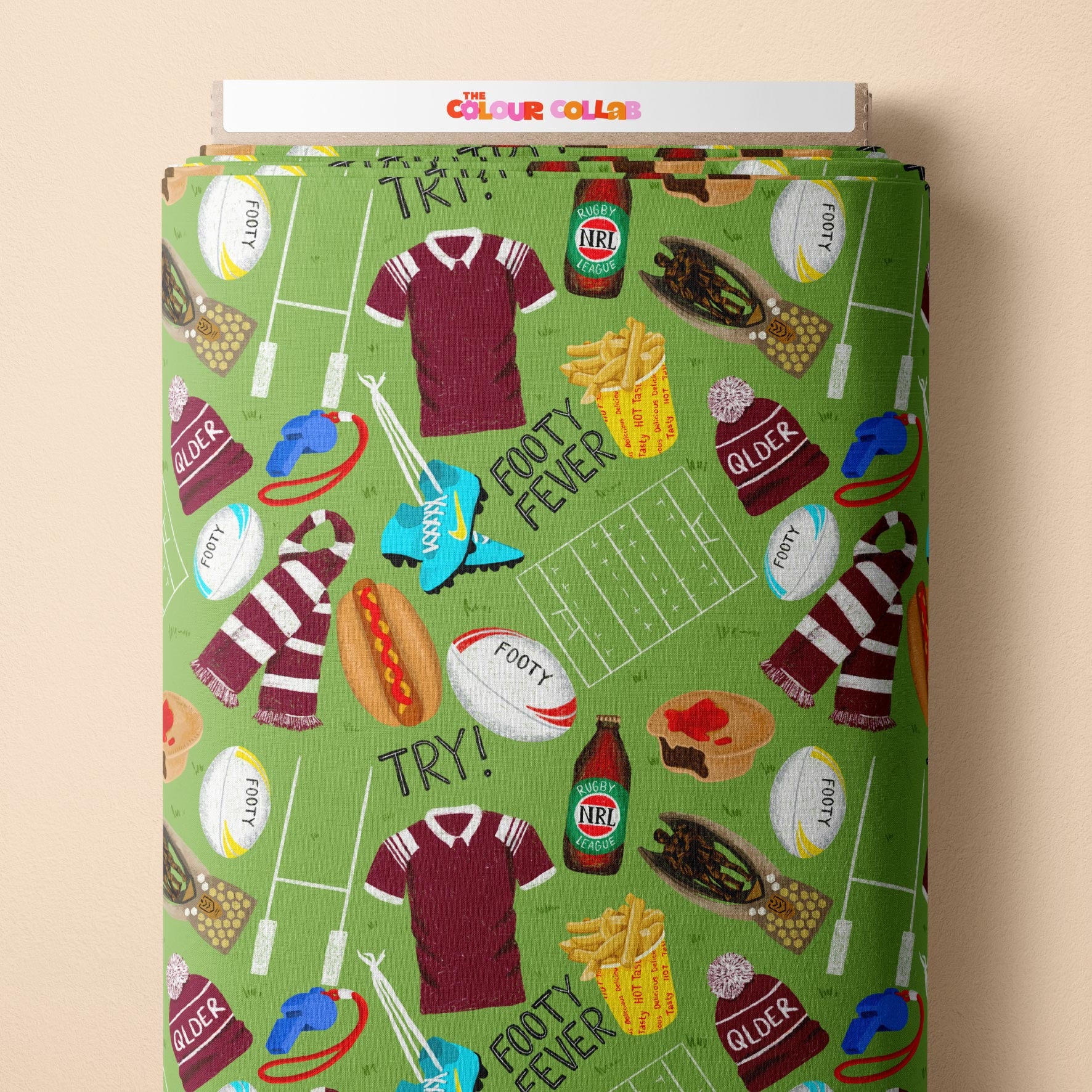 Preorder Fabric: State of Origin (Maroons)