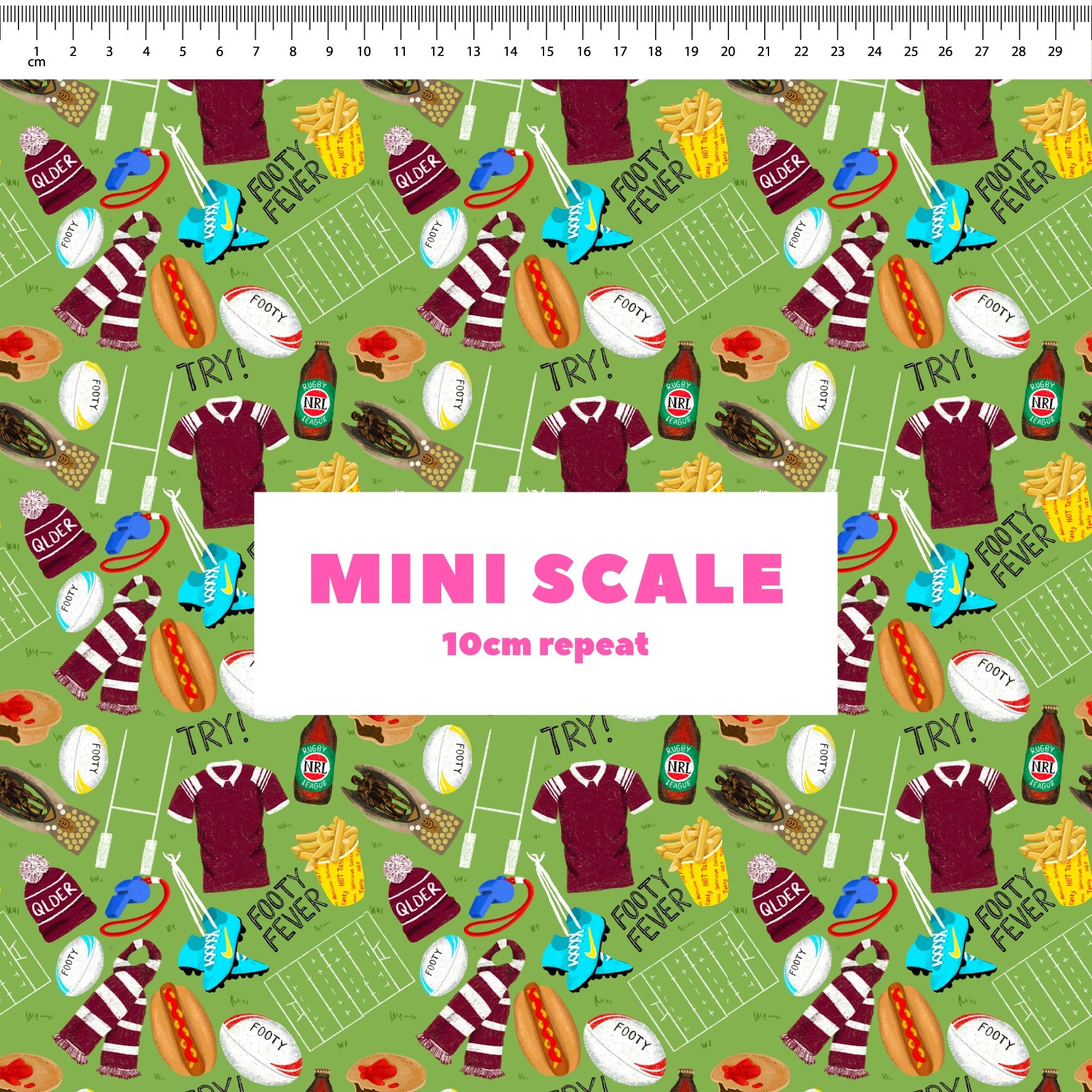Preorder Fabric: State of Origin (Maroons)