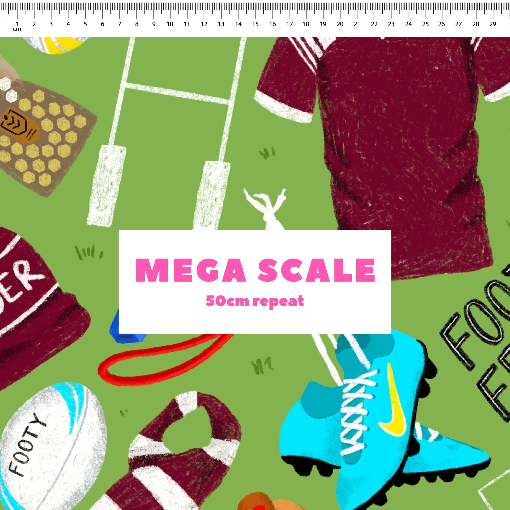 Preorder Fabric: State of Origin (Maroons)