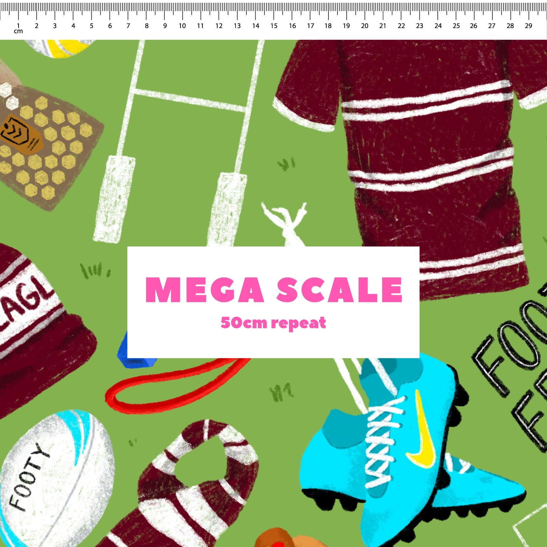 Preorder Fabric: Footy Fever (Sea Eagles)