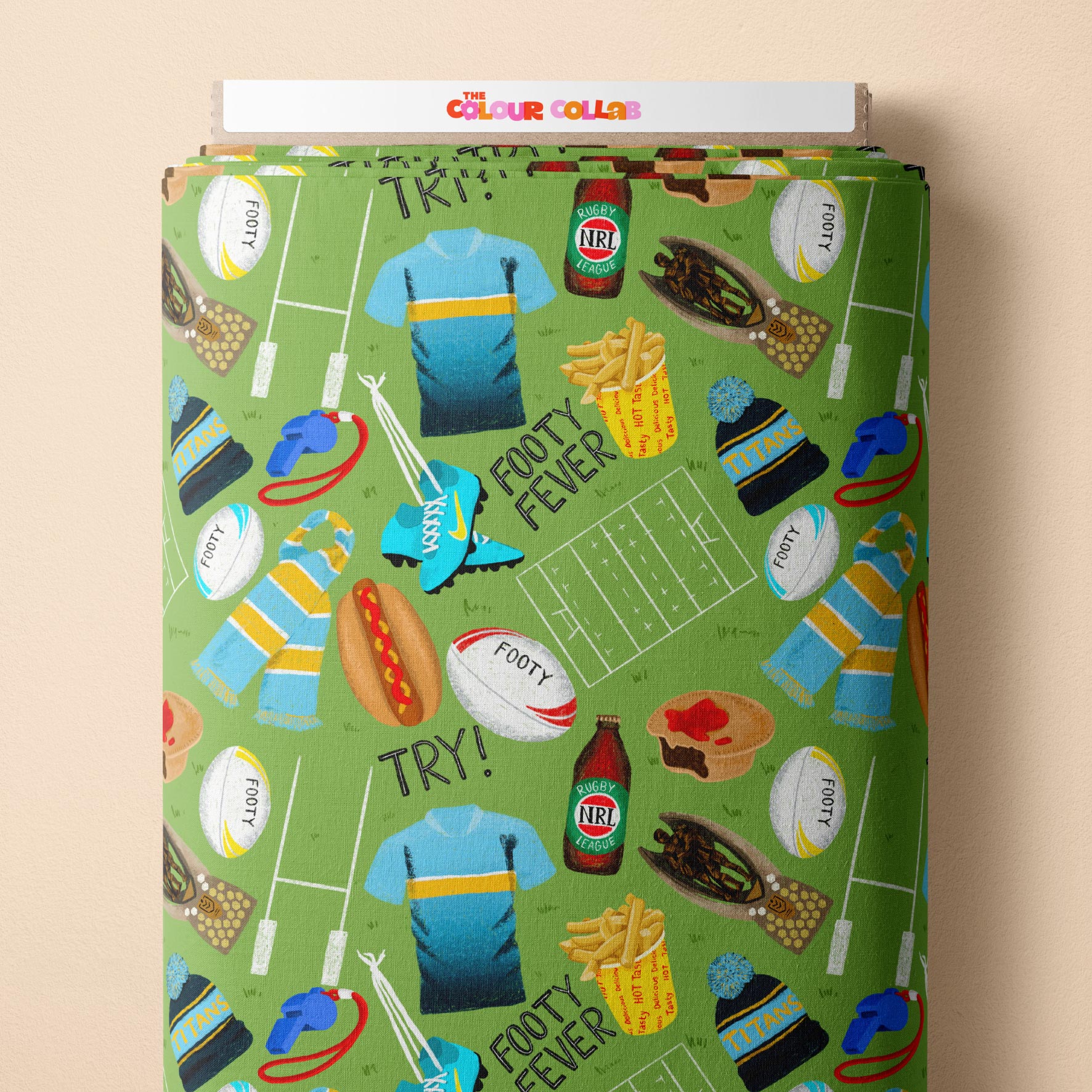 Preorder Fabric: Footy Fever (Titans)