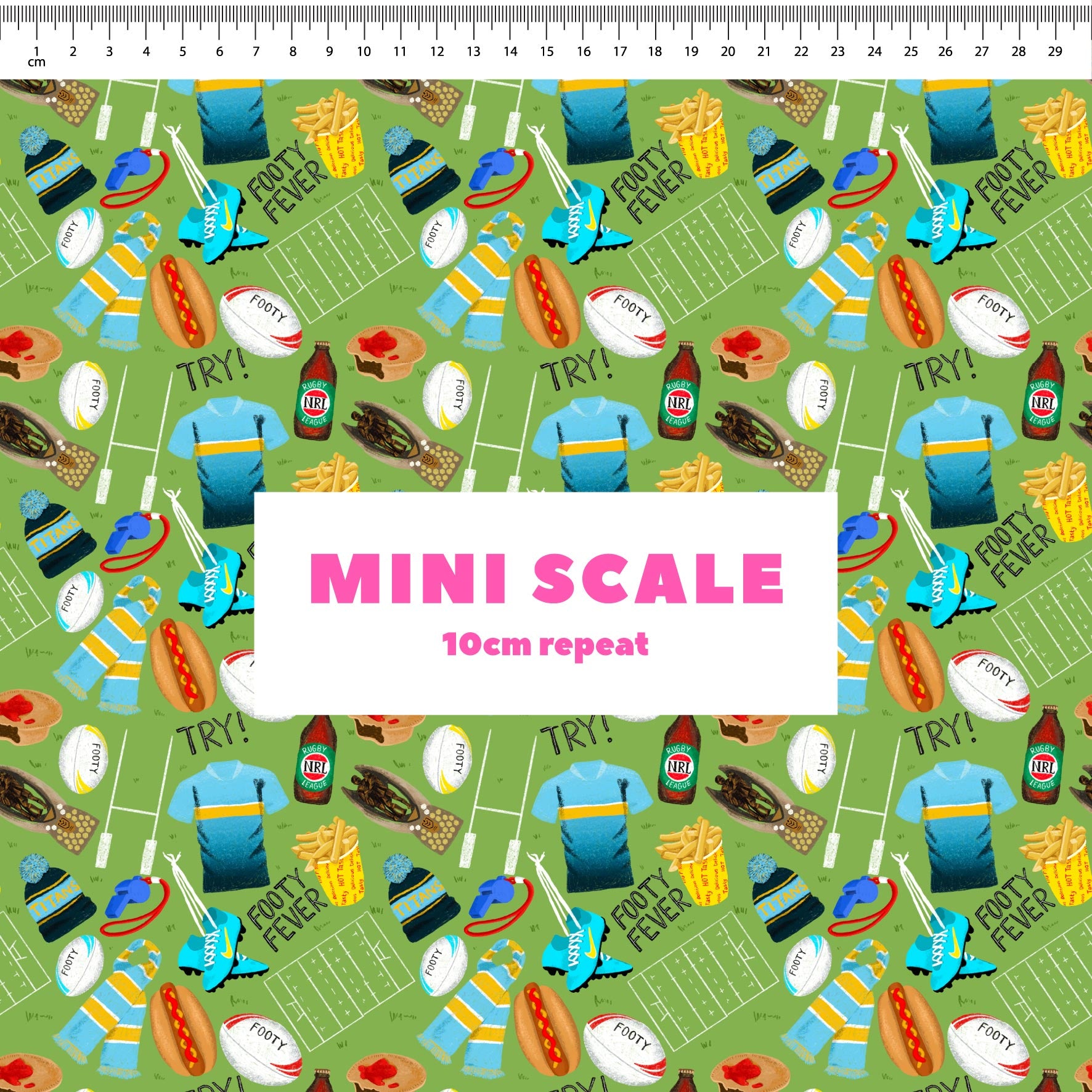 Preorder Fabric: Footy Fever (Titans)