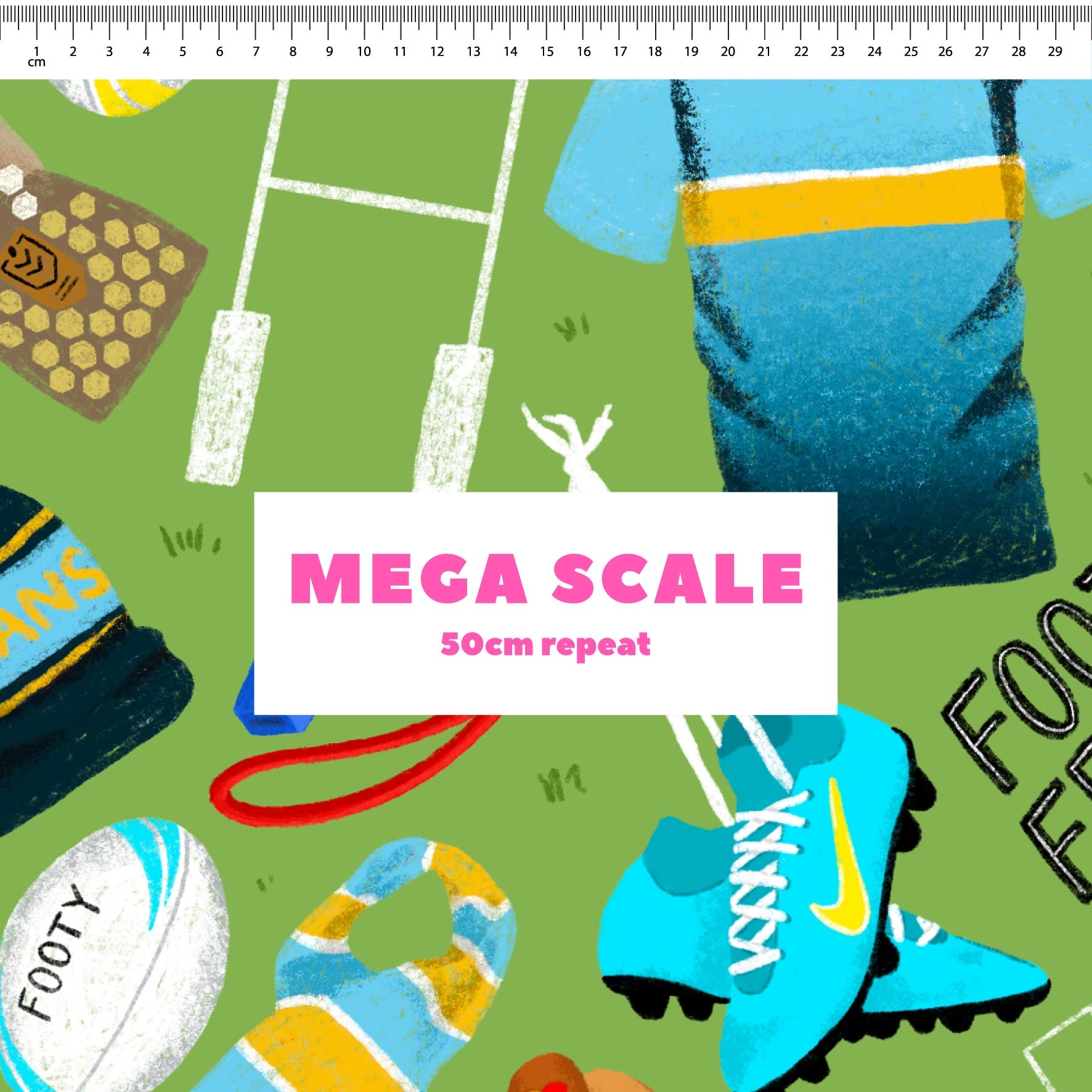 Preorder Fabric: Footy Fever (Titans)
