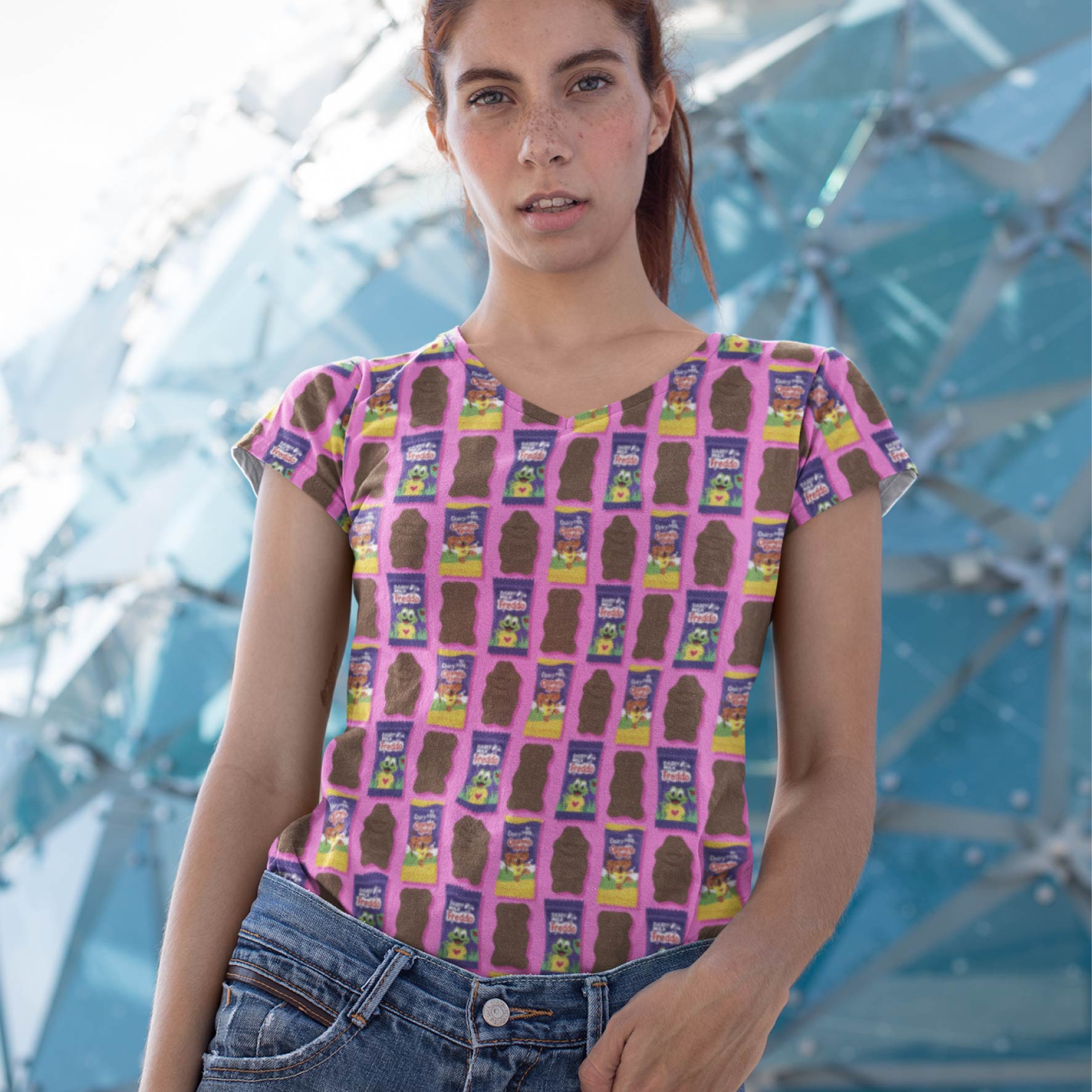 Freddo & Caramello (Pink) cotton fabric by The Colour Collab