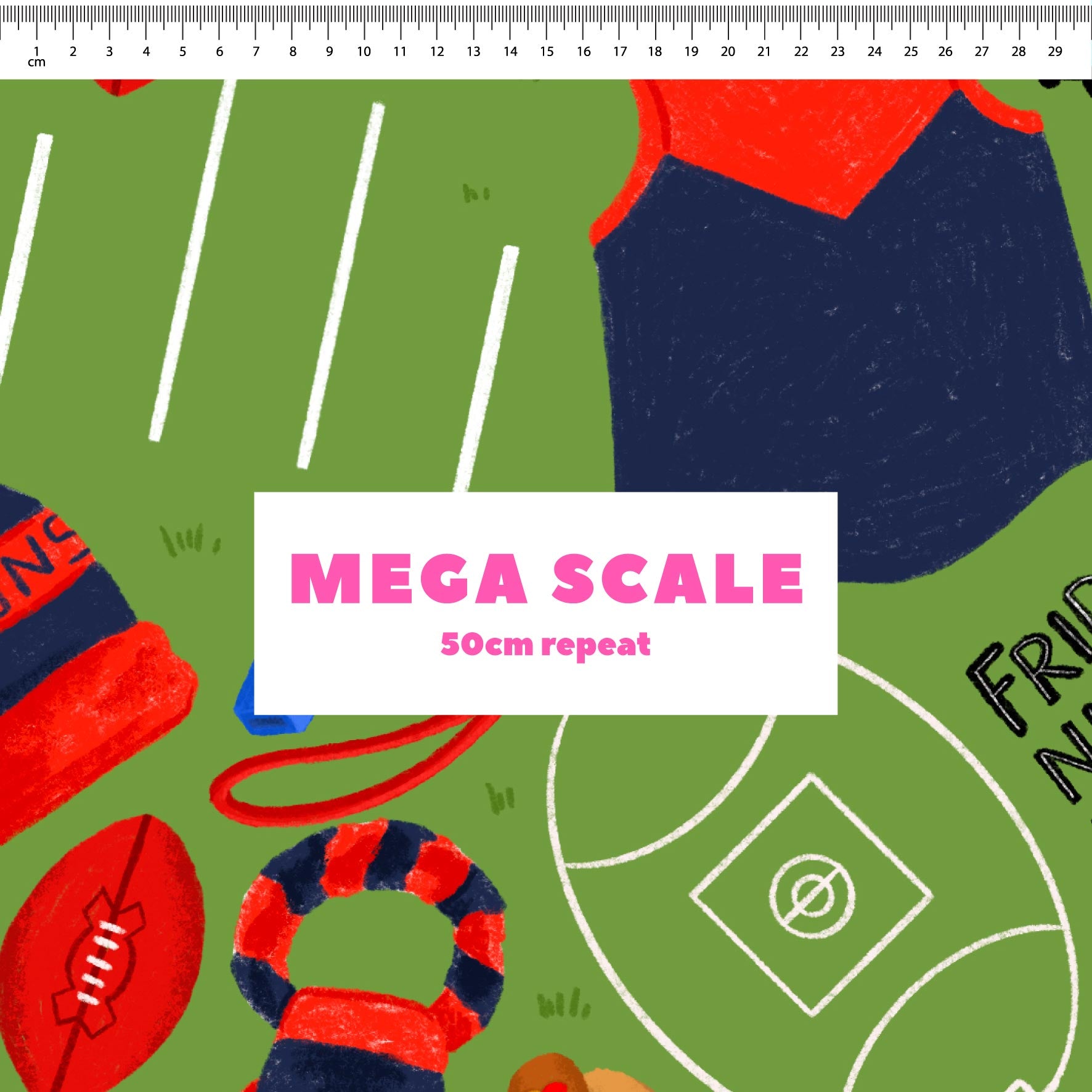 Preorder Fabric: Friday Night Footy (Demons)