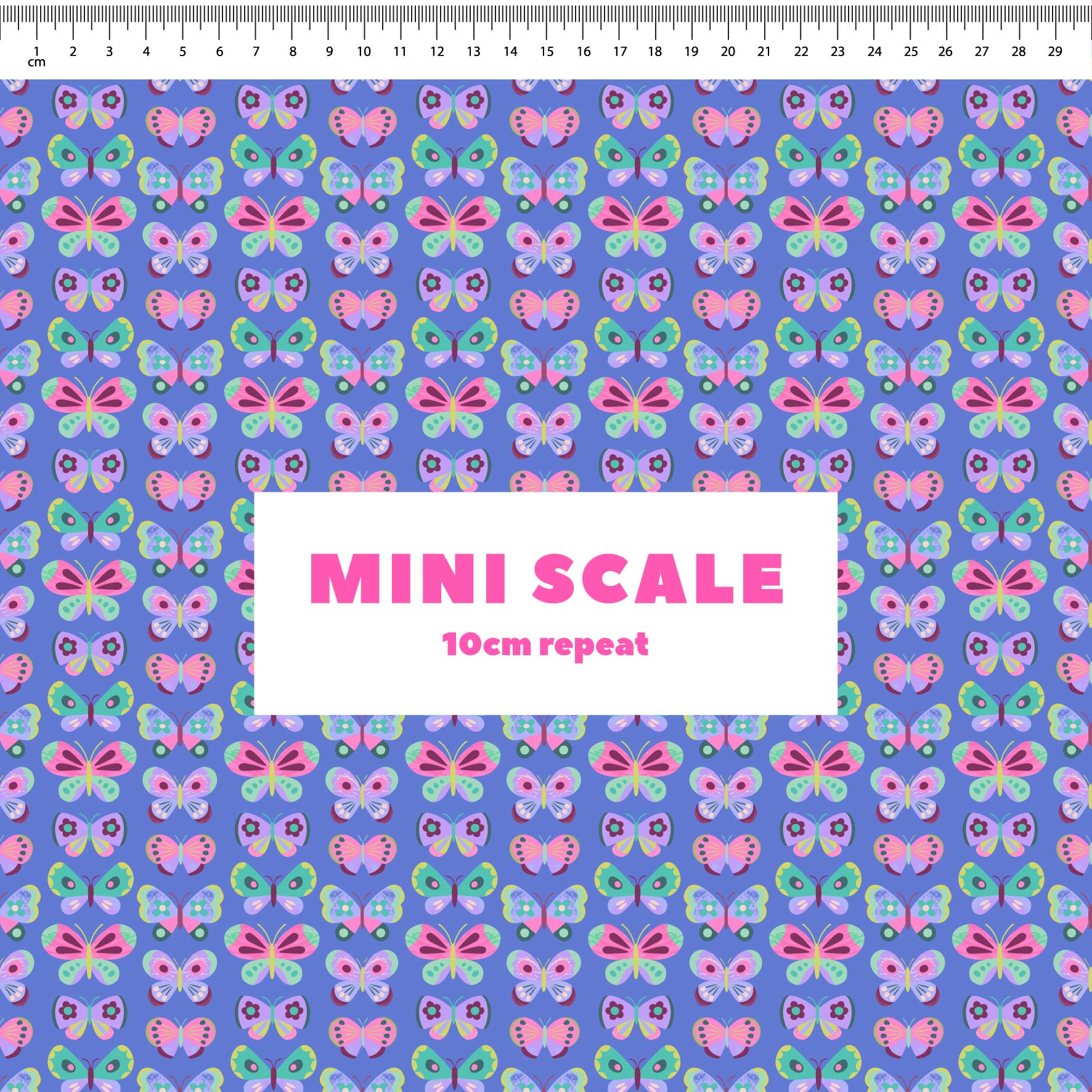 Happy Butterflies (Blue) Preorder Fabric by New Kid Club