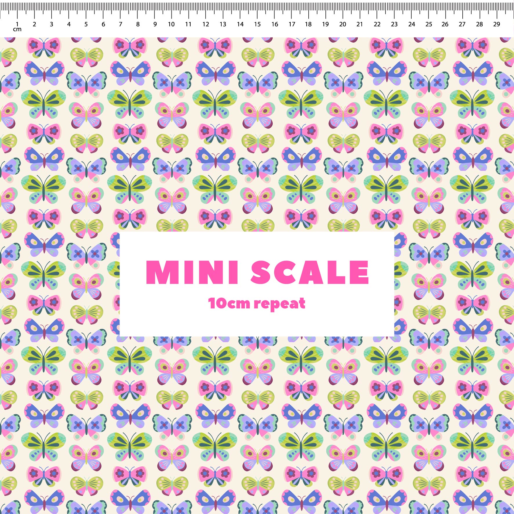 Happy Butterflies (Cream) Preorder Fabric by New Kid Club