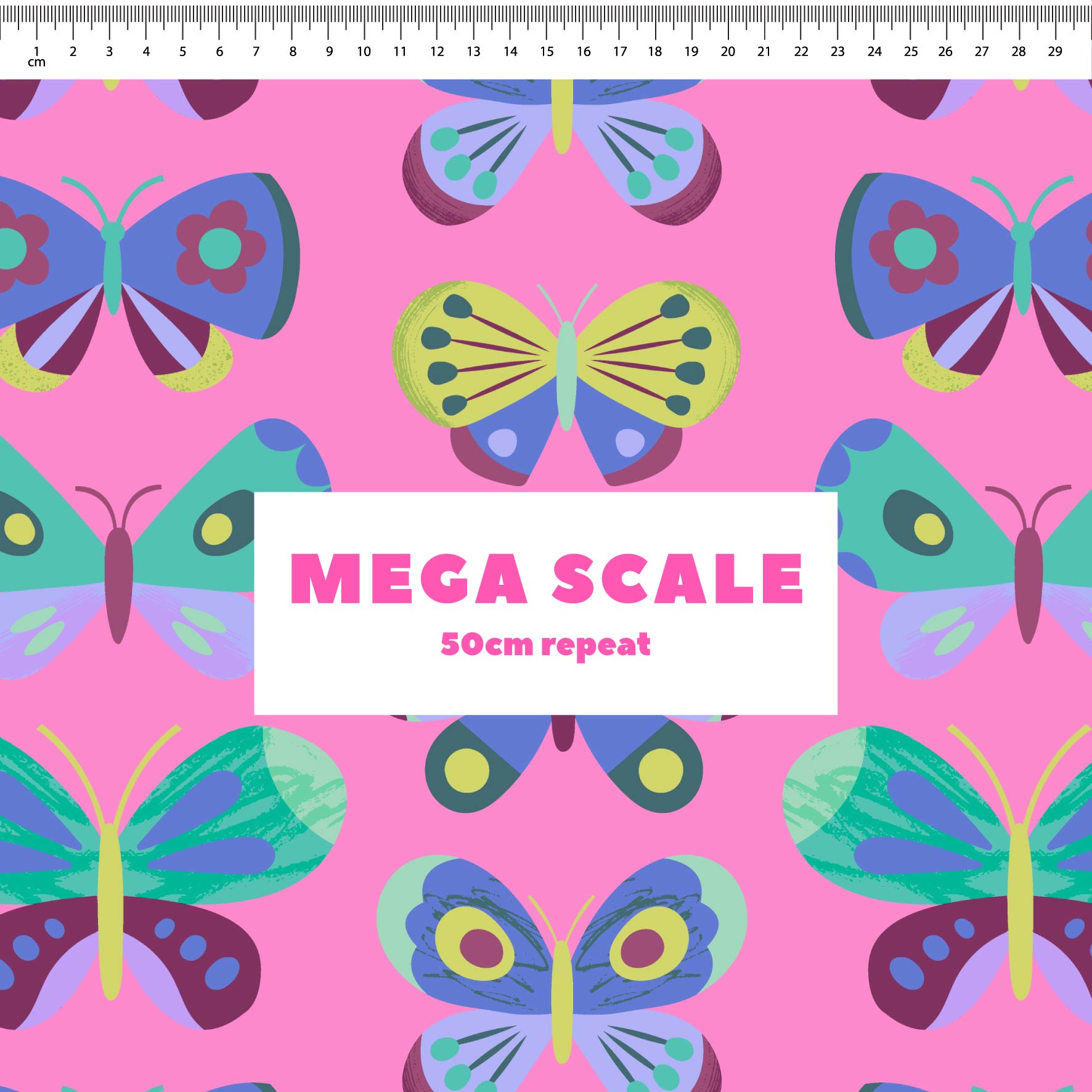 Happy Butterflies (Pink) Preorder Fabric by New Kid Club