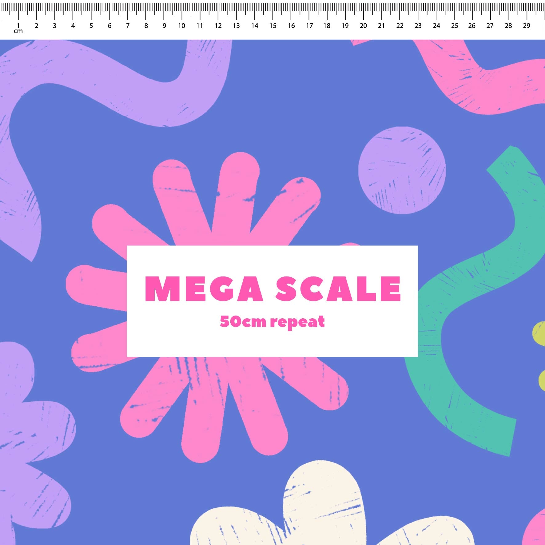 Happy Floral (Blue) Preorder Fabric by New Kid Club