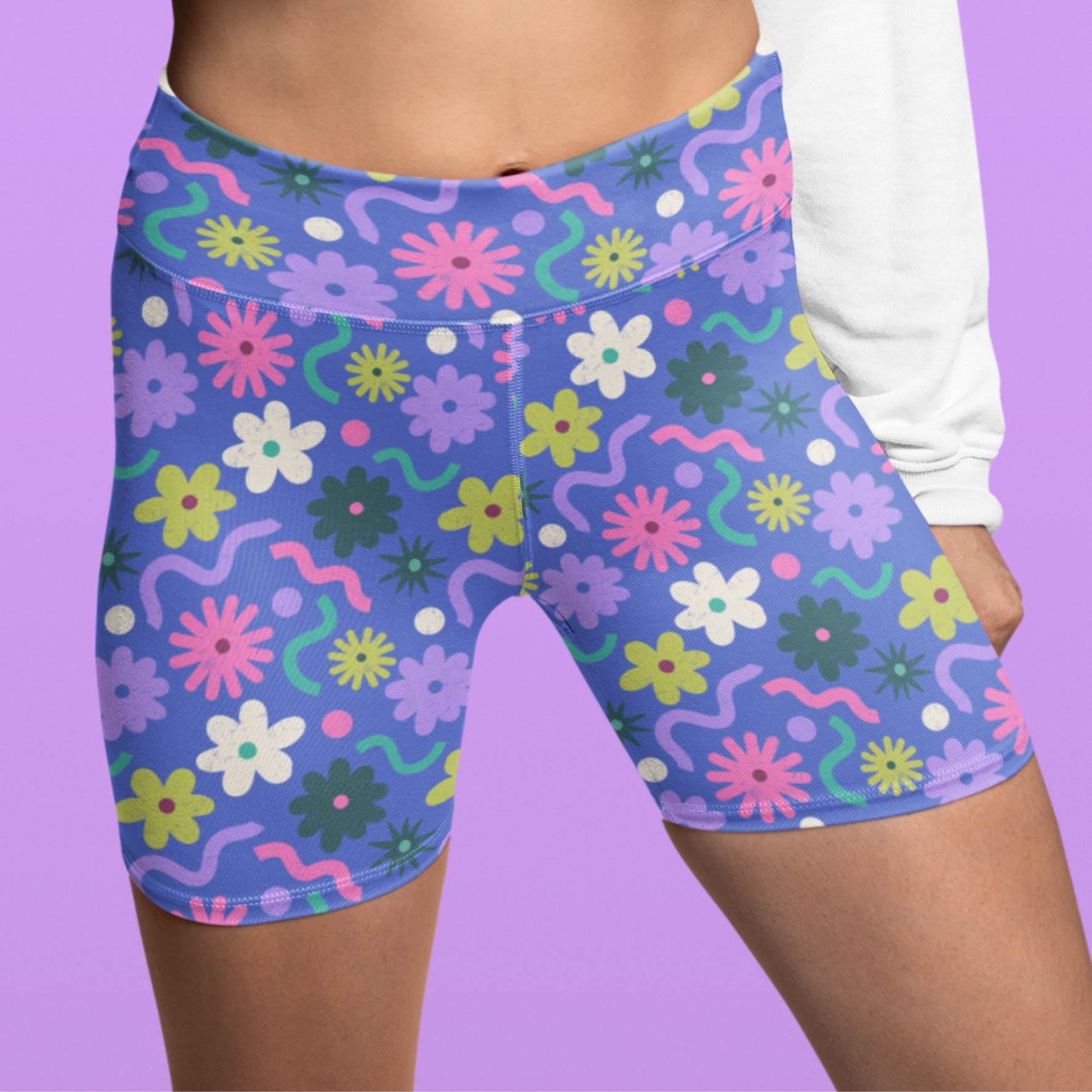 Happy Floral (Blue) Preorder Fabric by New Kid Club