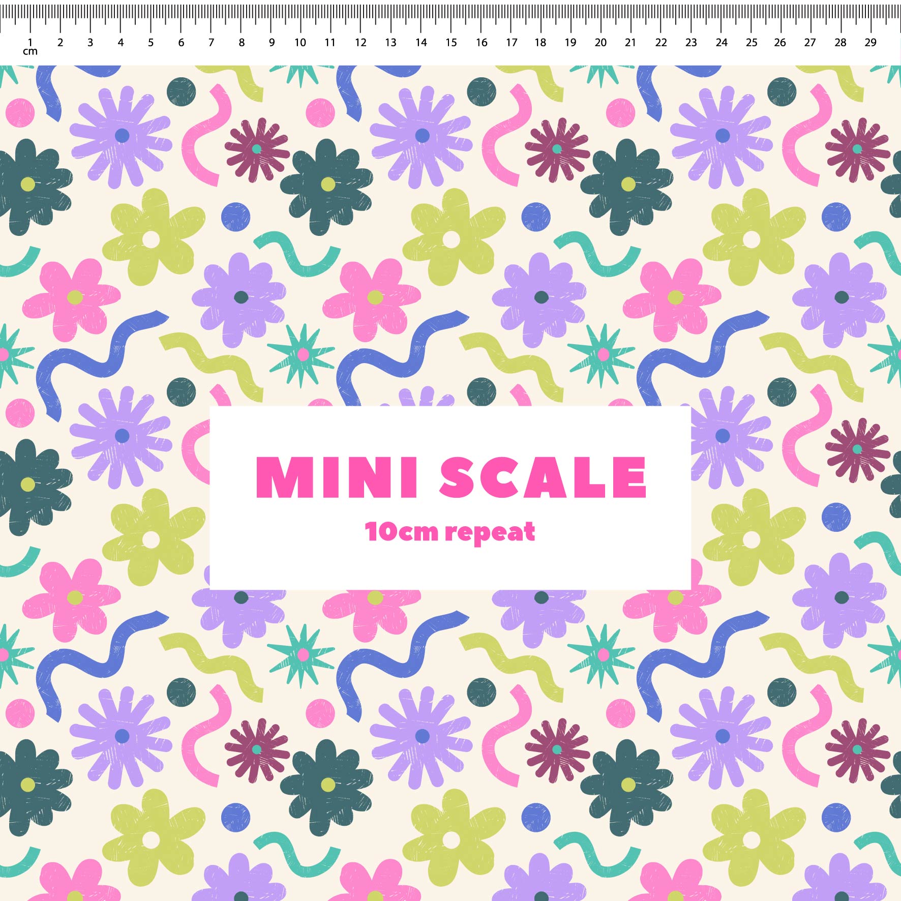 Happy Floral (Cream) Preorder Fabric by New Kid Club