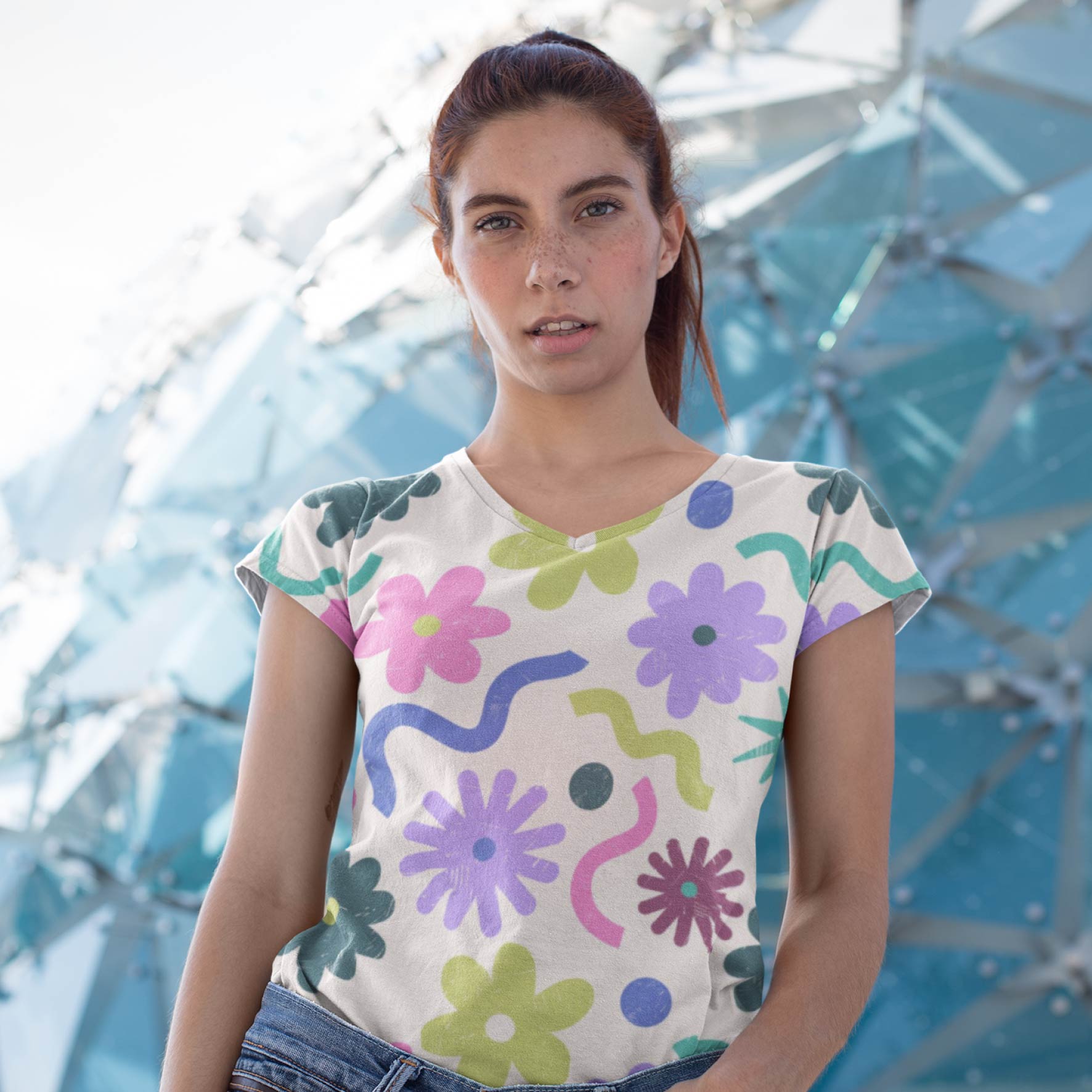 Happy Floral (Cream) Preorder Fabric by New Kid Club