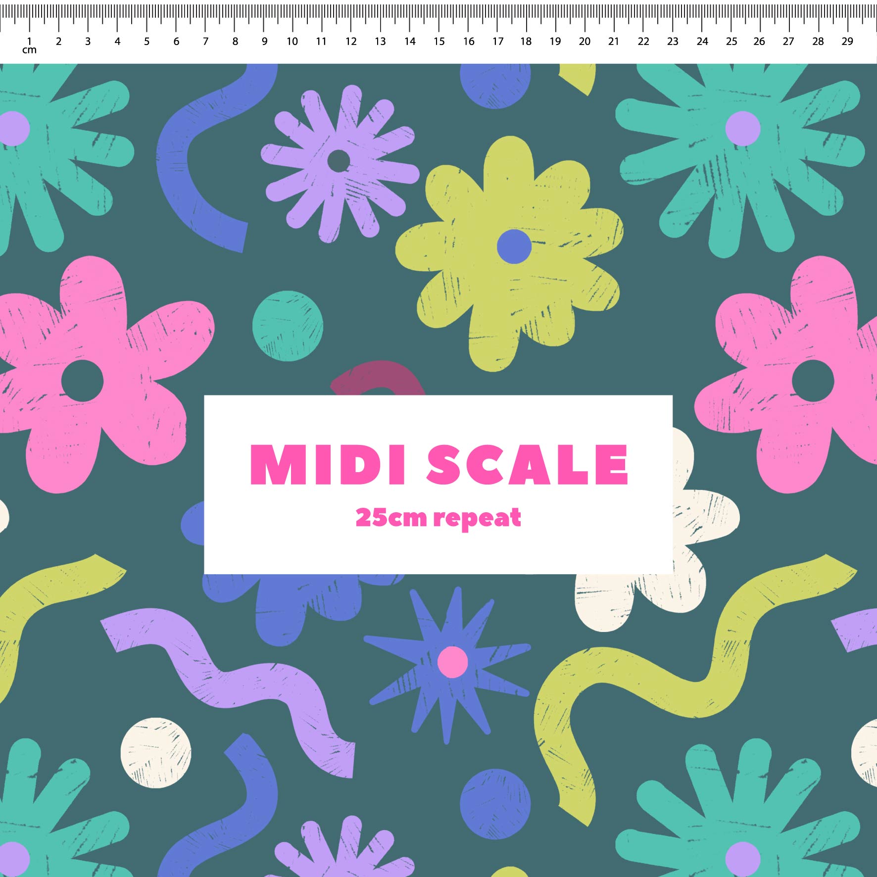 Happy Floral (Dusty Green) Preorder Fabric by New Kid Club