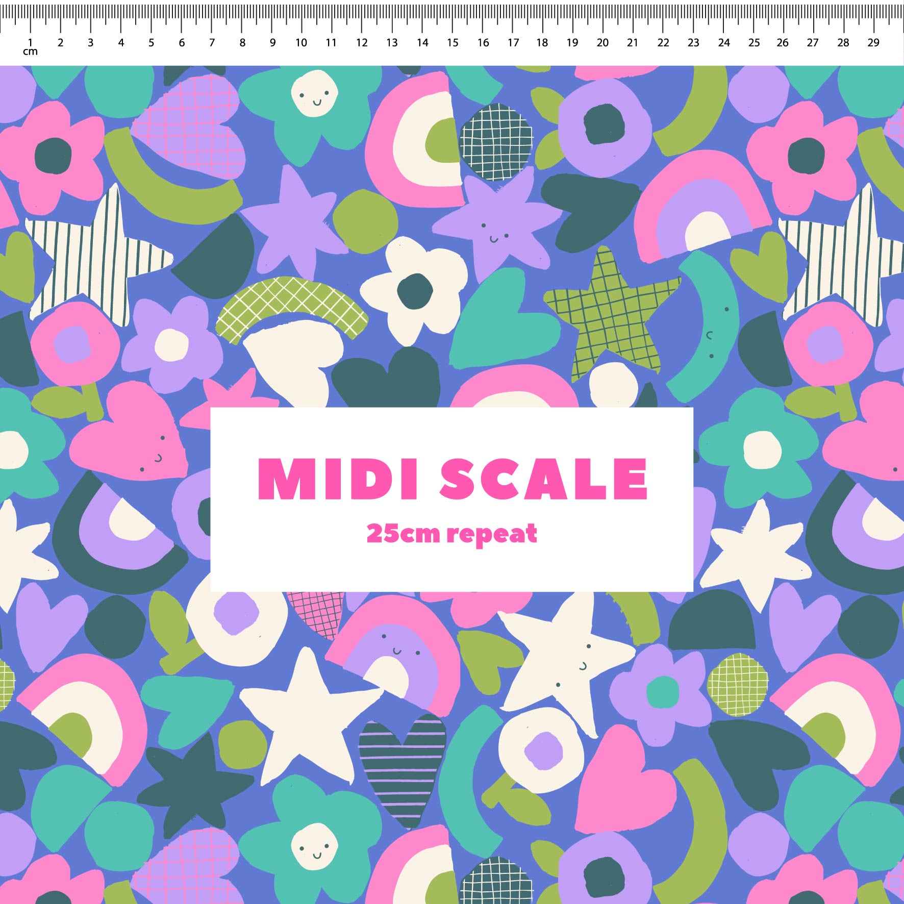 Happy Terrazzo (Blue) Preorder Fabric by New Kid Club