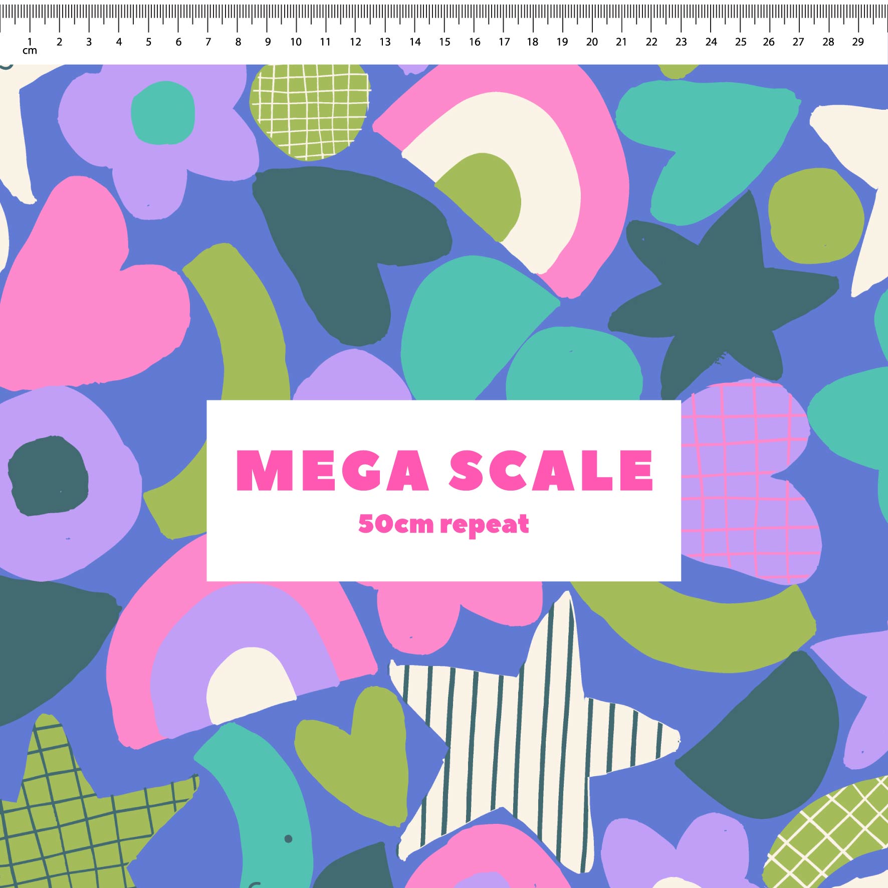 Happy Terrazzo (Blue) Preorder Fabric by New Kid Club