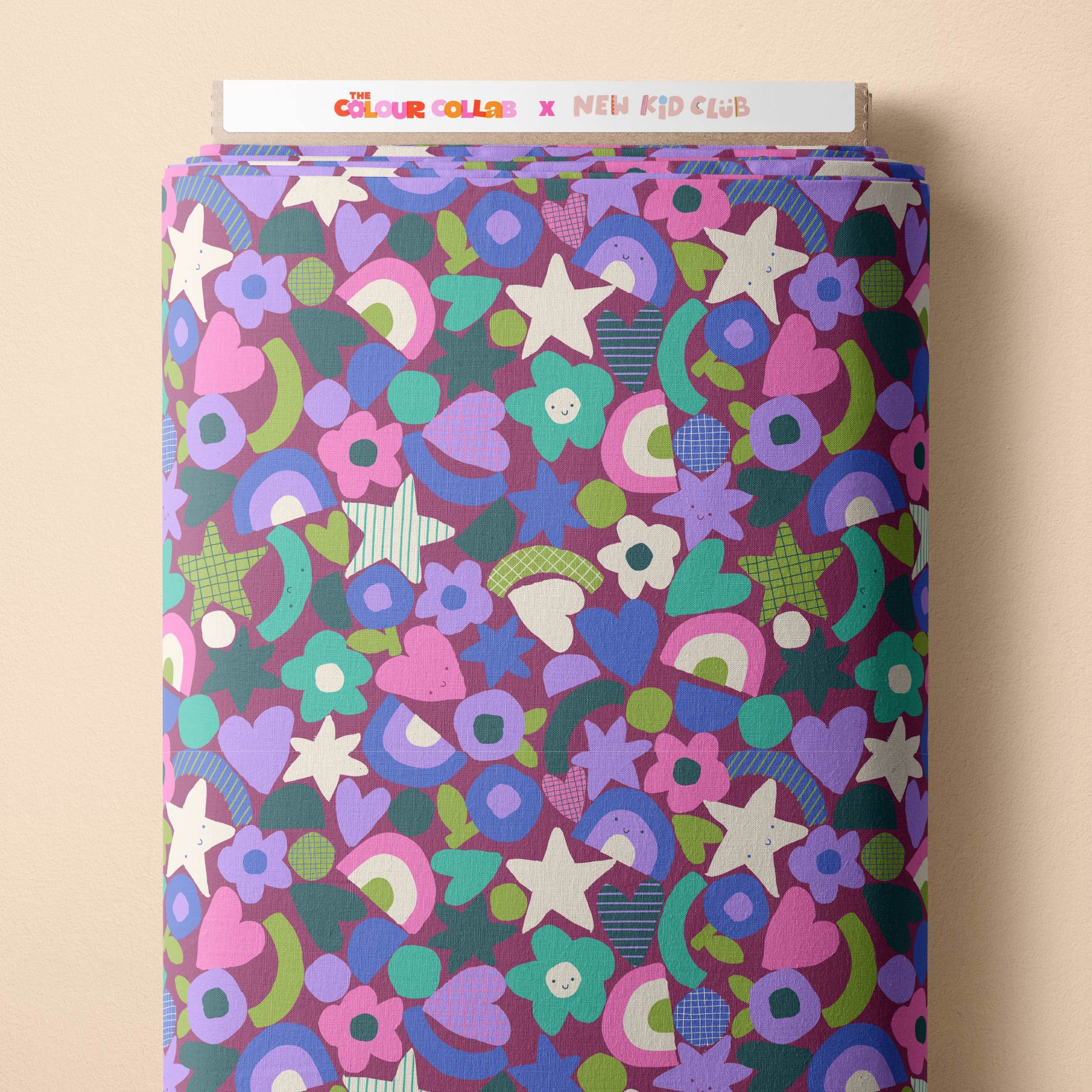 Happy Terrazzo (Mauve Taupe) Preorder Fabric by New Kid Club