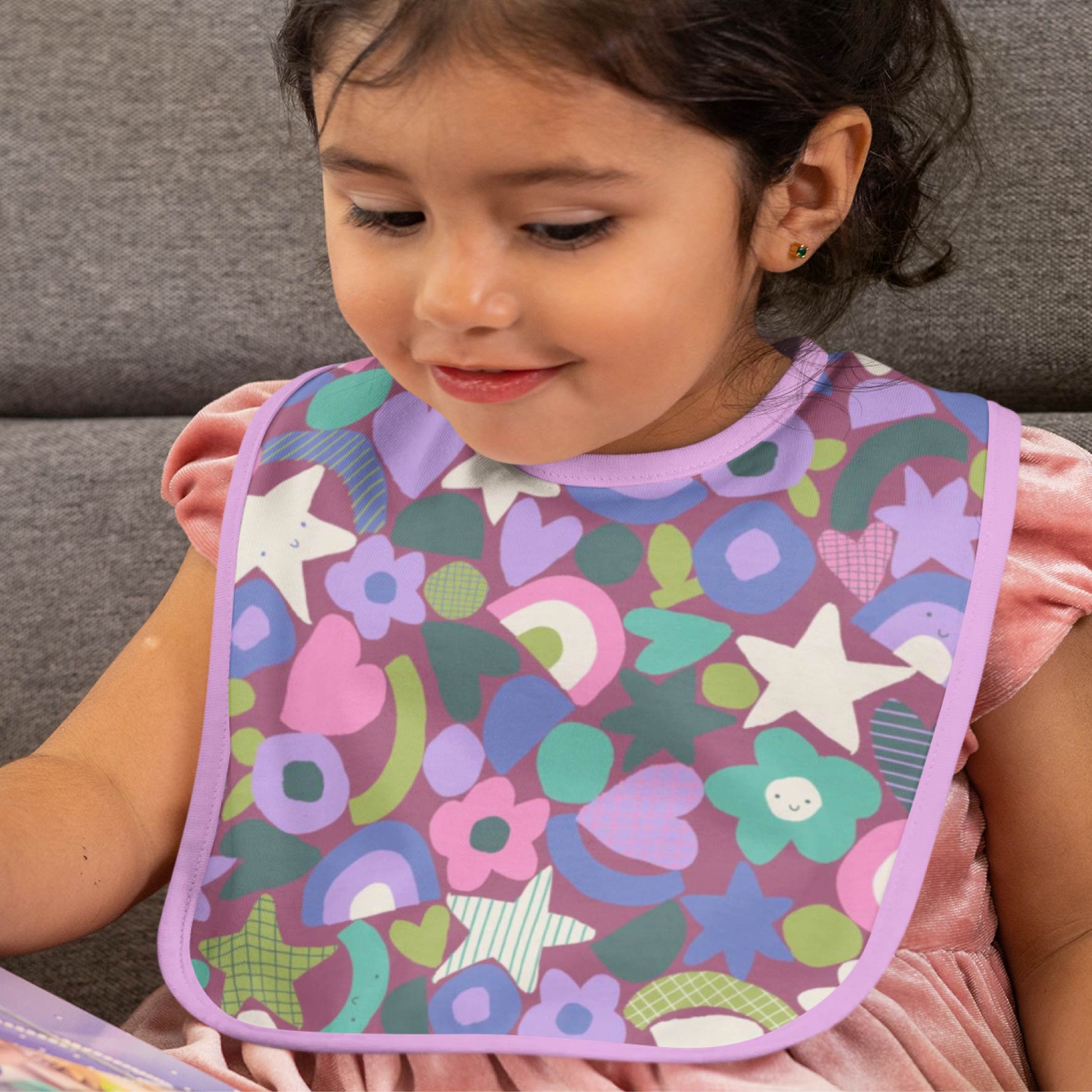 Happy Terrazzo (Mauve Taupe) Preorder Fabric by New Kid Club