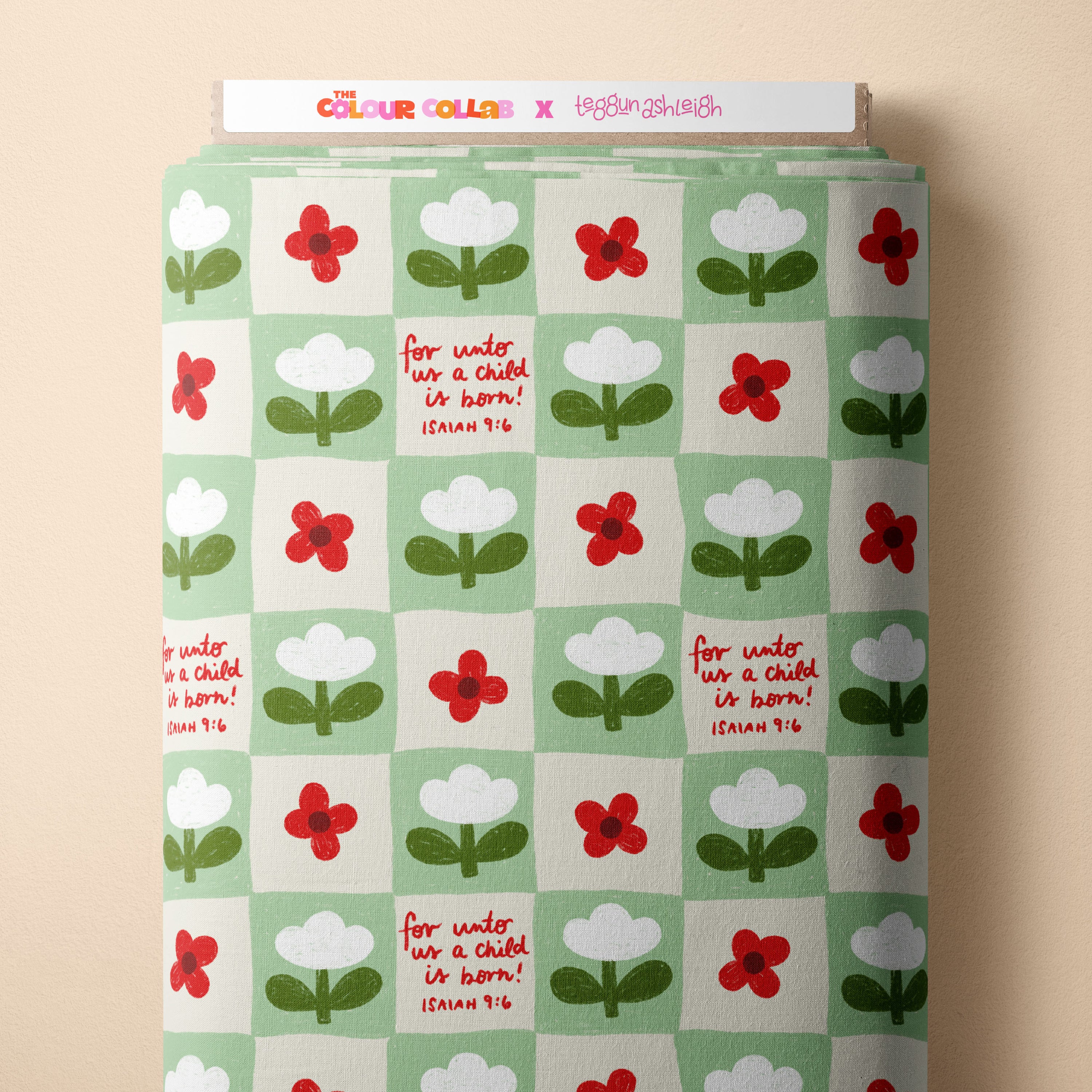 Isaiah 9:6 (Green) Preorder Fabric