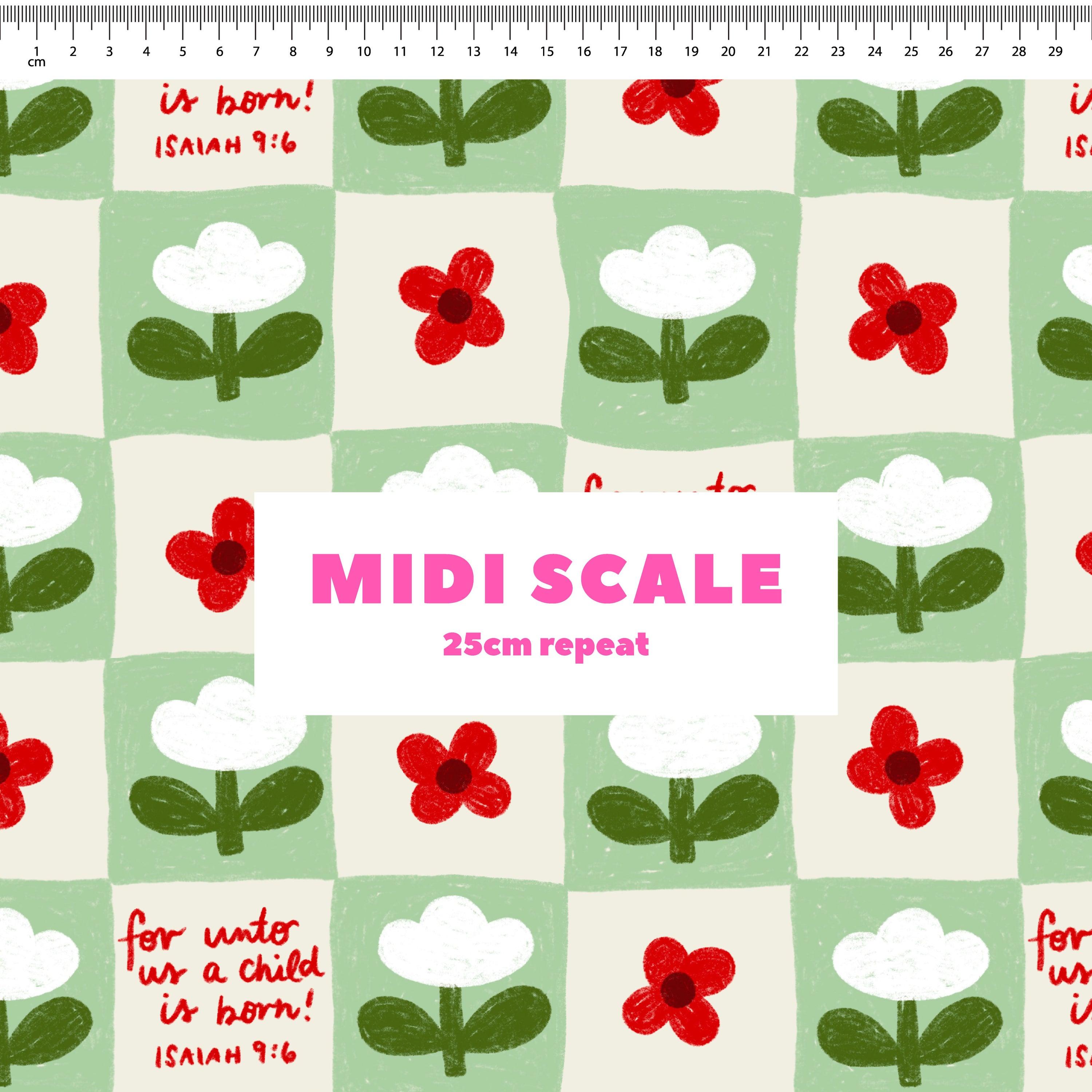 Isaiah 9:6 (Green) Preorder Fabric