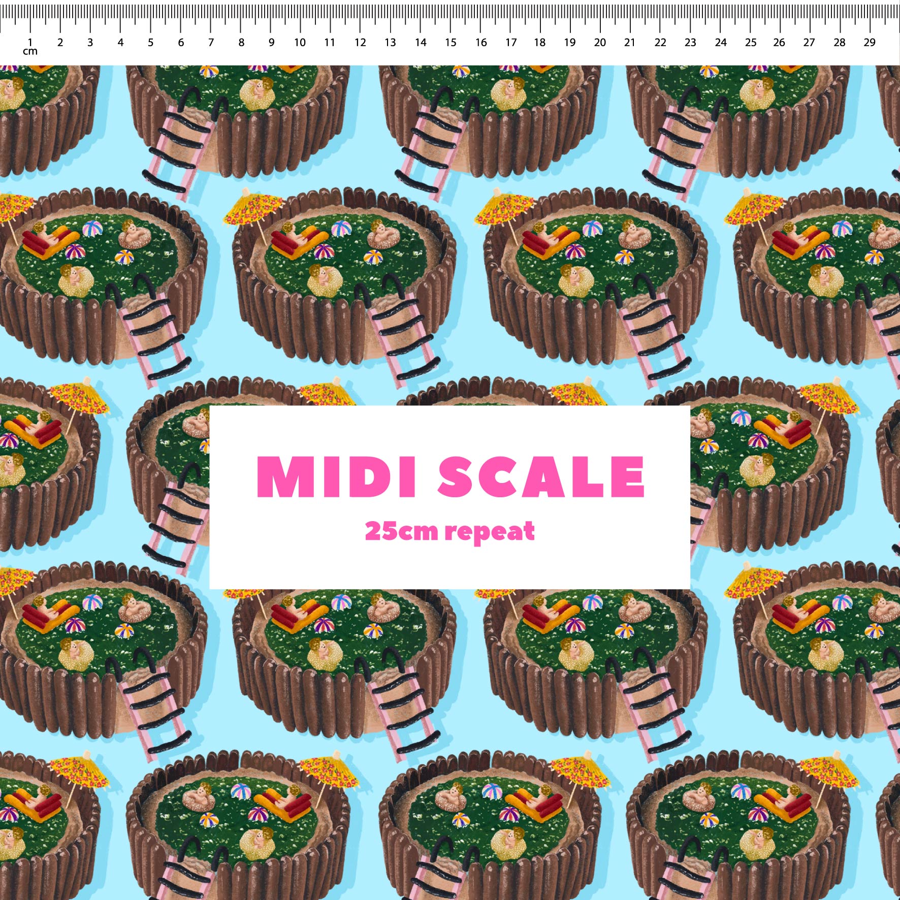 Preorder Fabric: Jelly Pool Cake (Blue)
