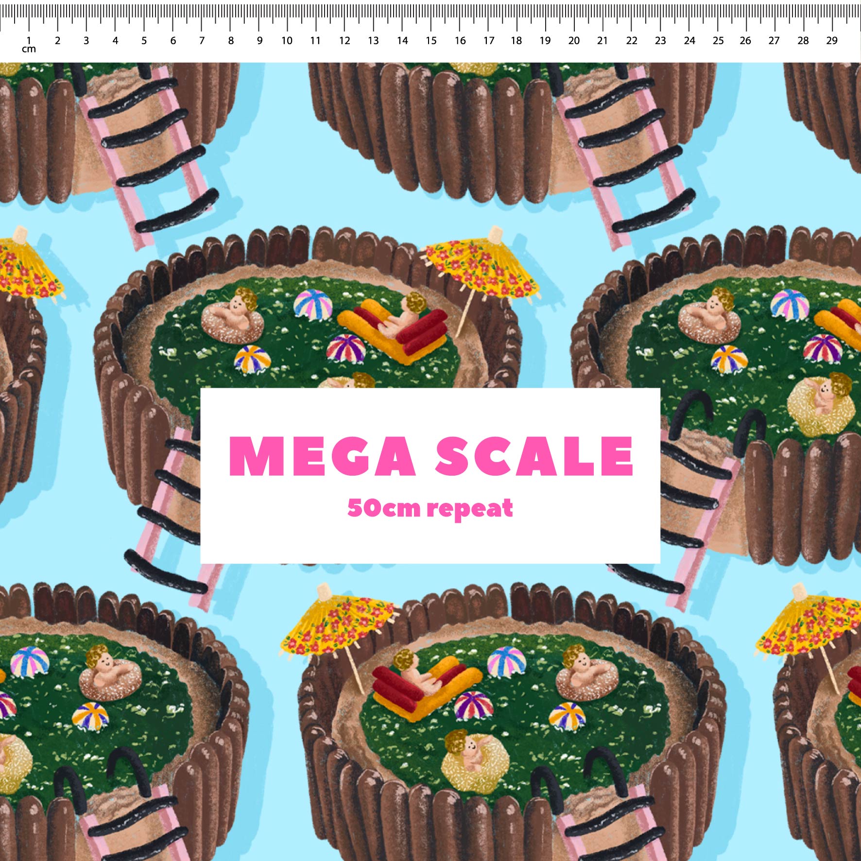 Preorder Fabric: Jelly Pool Cake (Blue)