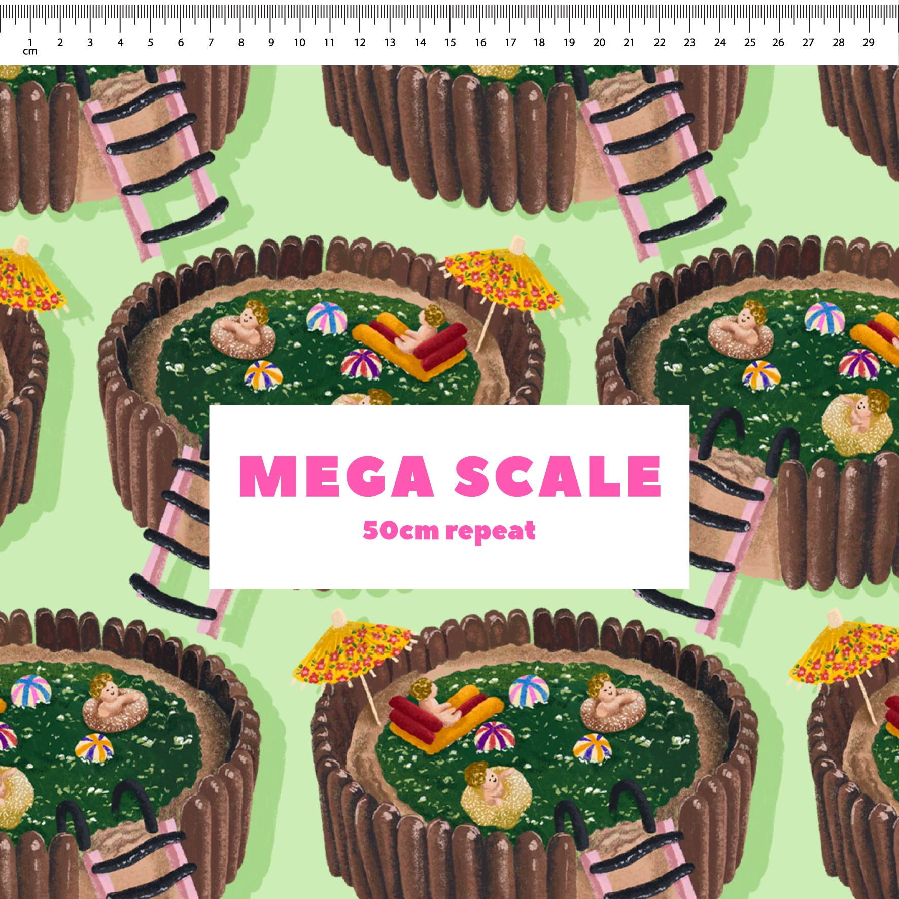 Preorder Fabric: Jelly Pool Cake (Green)