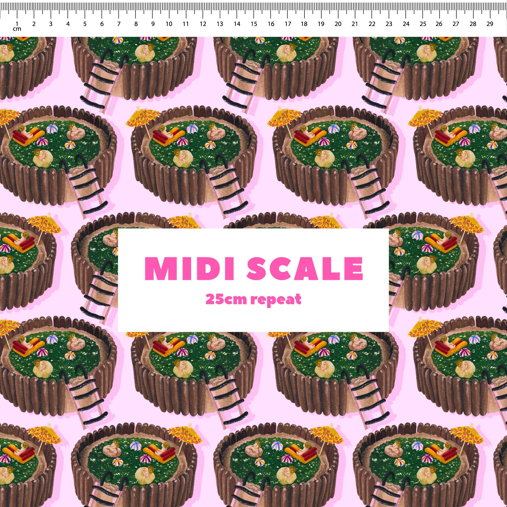 Preorder Fabric: Jelly Pool Cake (Pink)