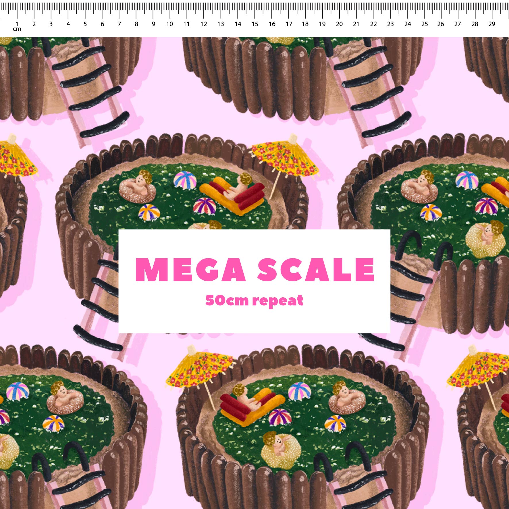 Preorder Fabric: Jelly Pool Cake (Pink)