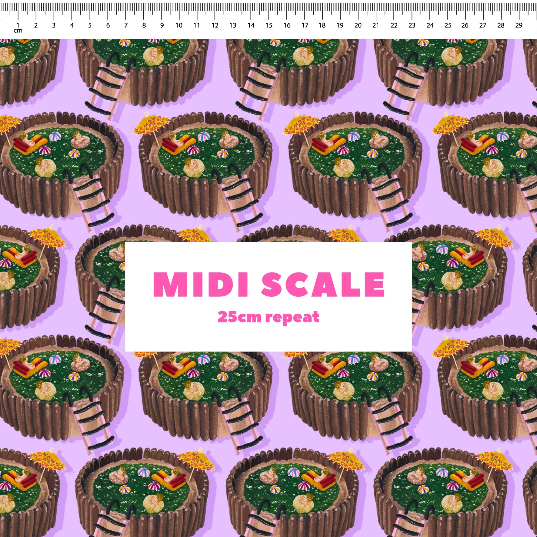 Preorder Fabric: Jelly Pool Cake (Purple)