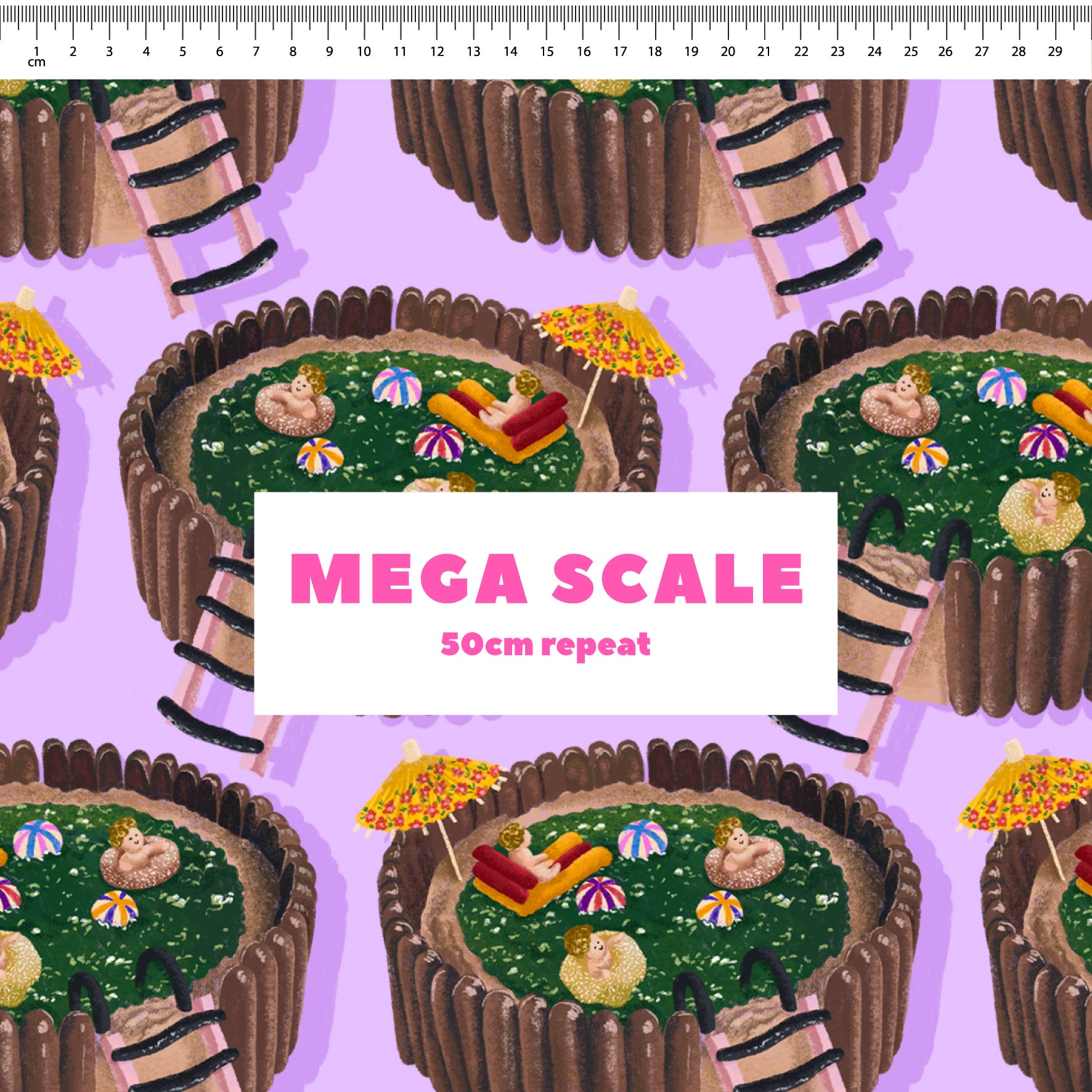 Preorder Fabric: Jelly Pool Cake (Purple)