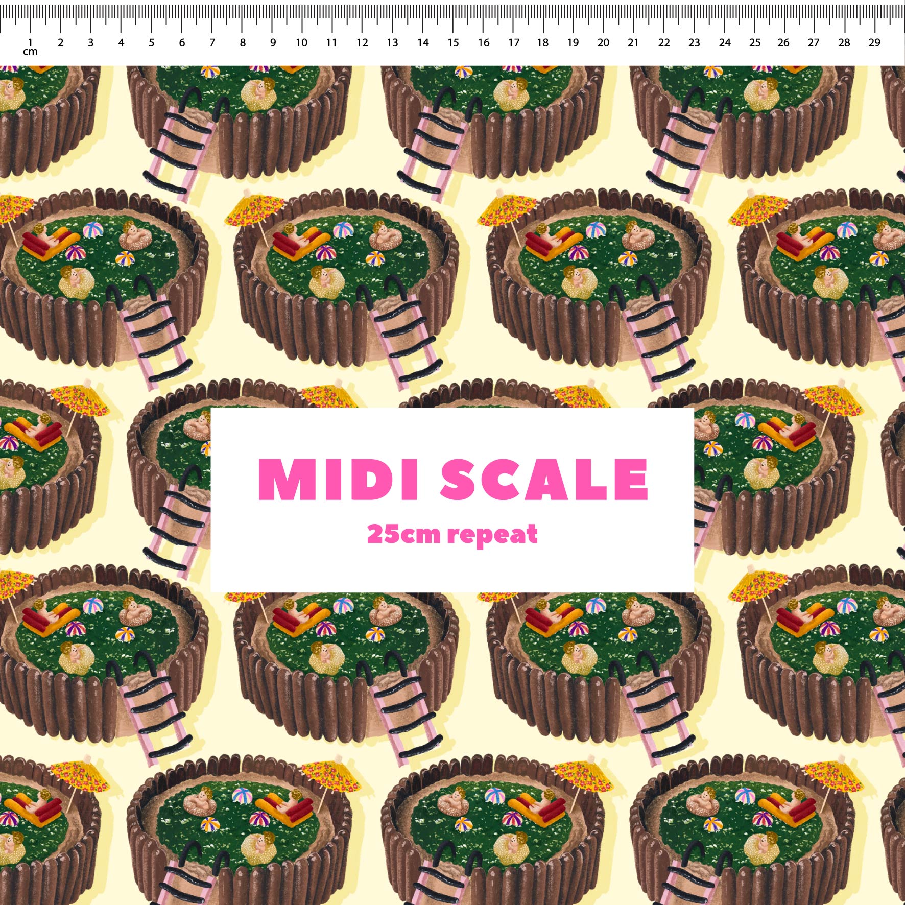 Preorder Fabric: Jelly Pool Cake (Yellow)