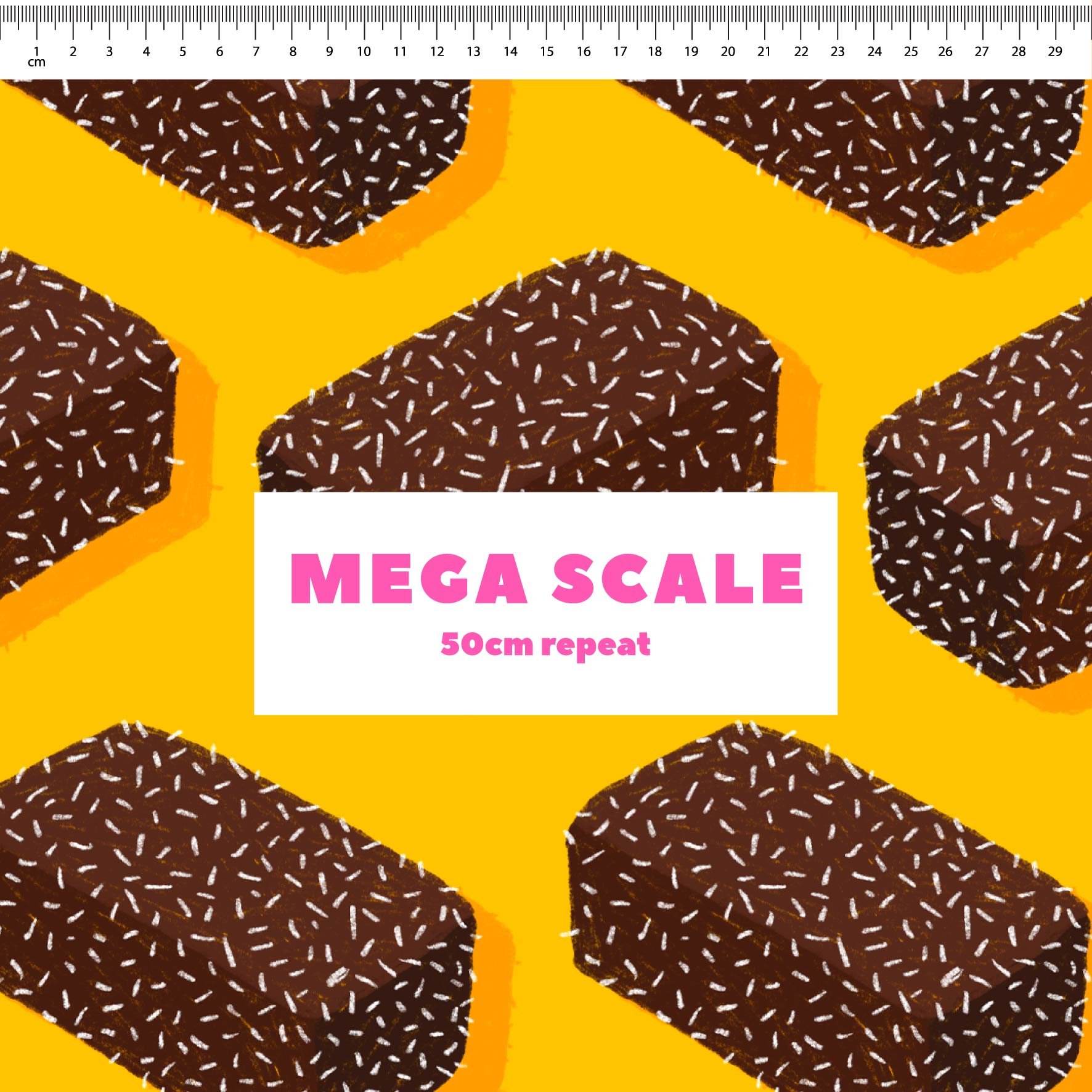 Preorder Fabric: Lamingtons (Yellow)