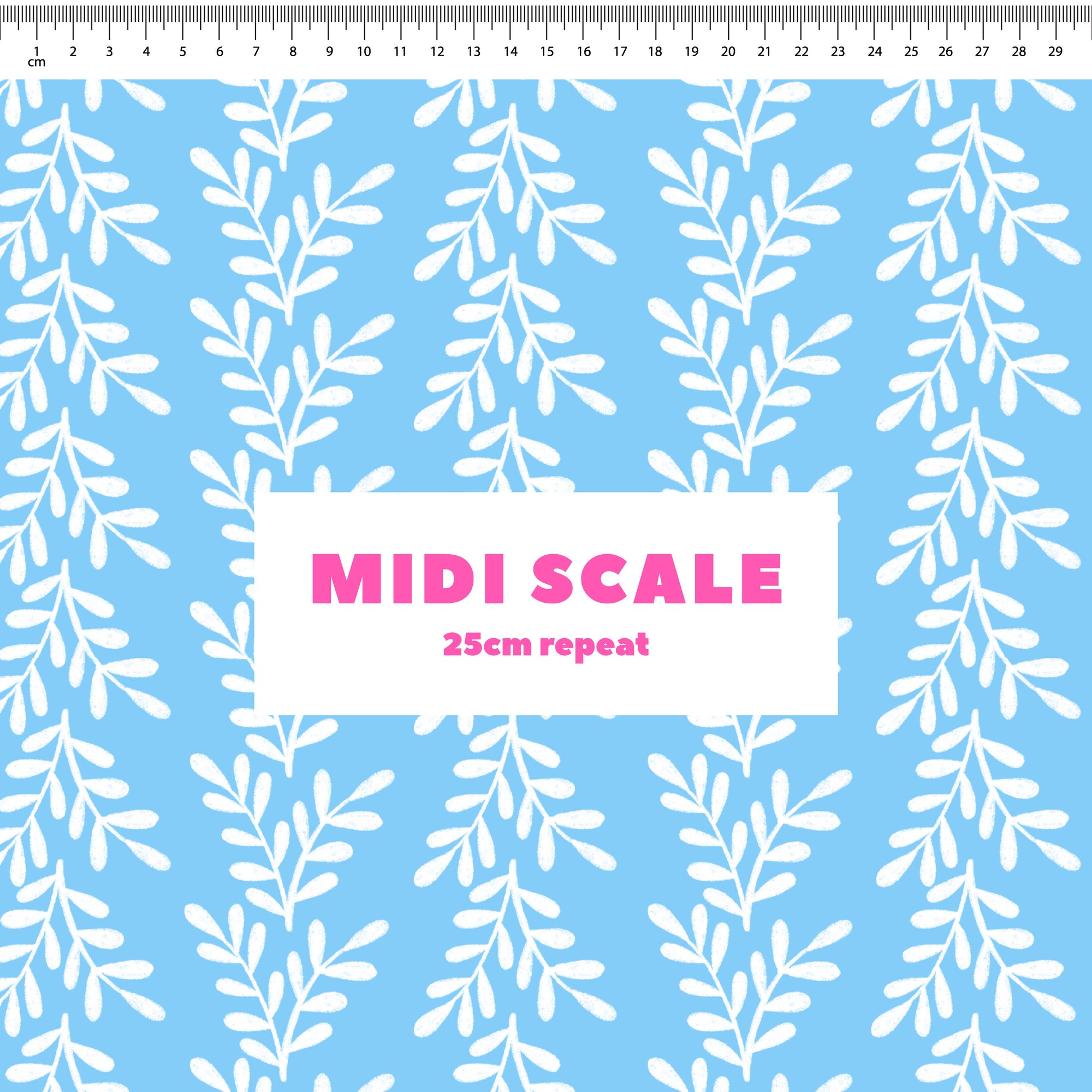 Leafy (Blue) Preorder Fabric