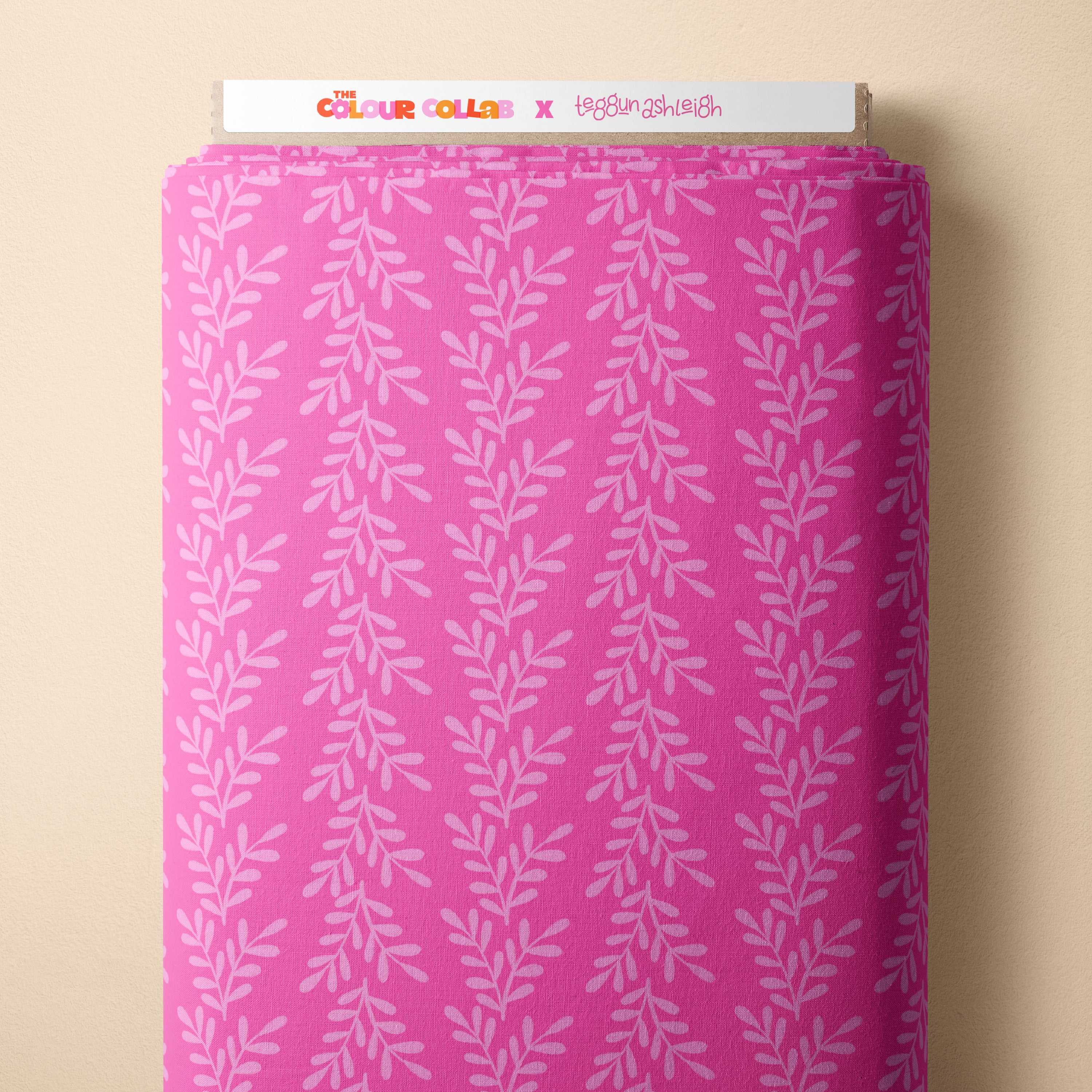 Leafy (Pink) Preorder Fabric