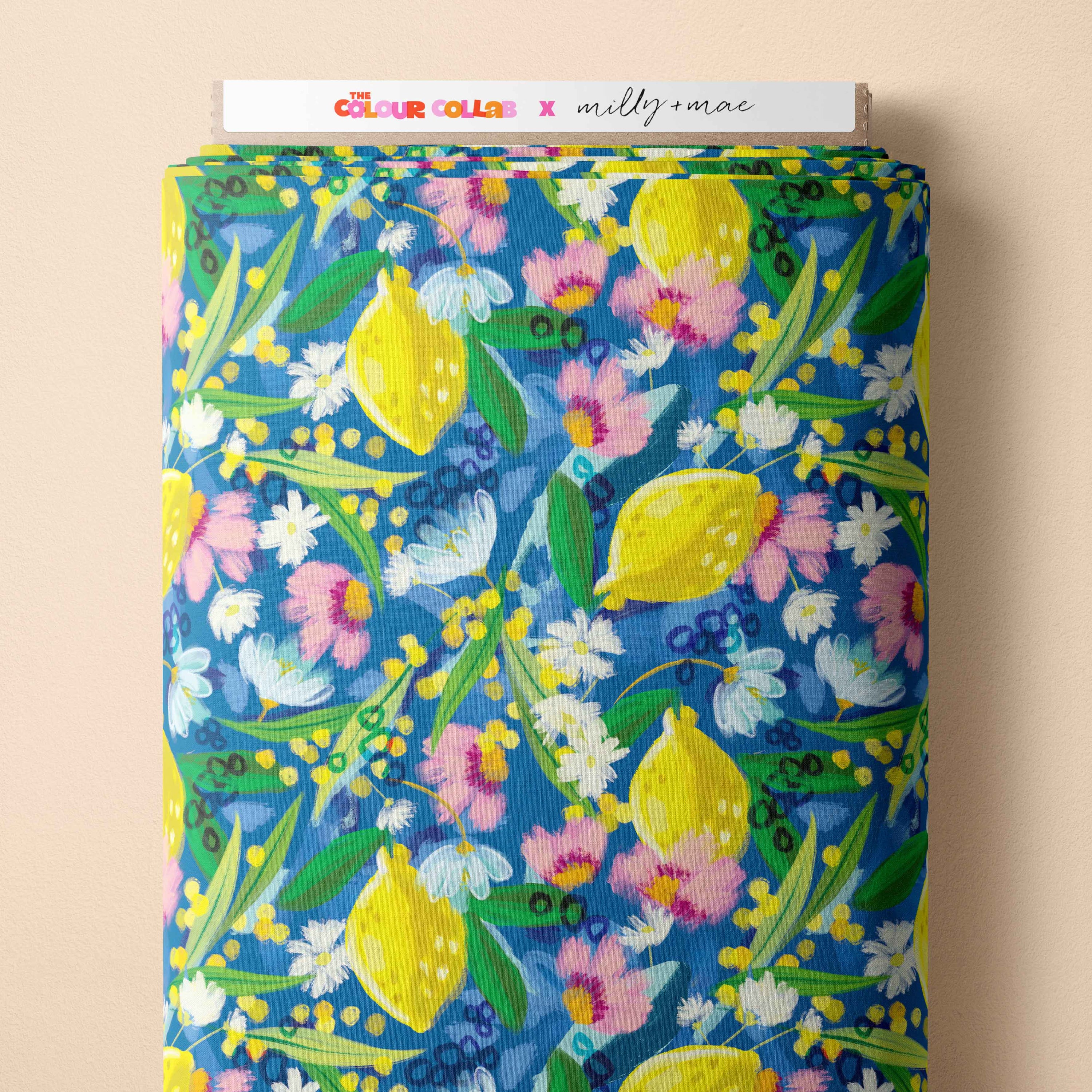 Lemon Wattle Preorder Fabric by Milly + Mae