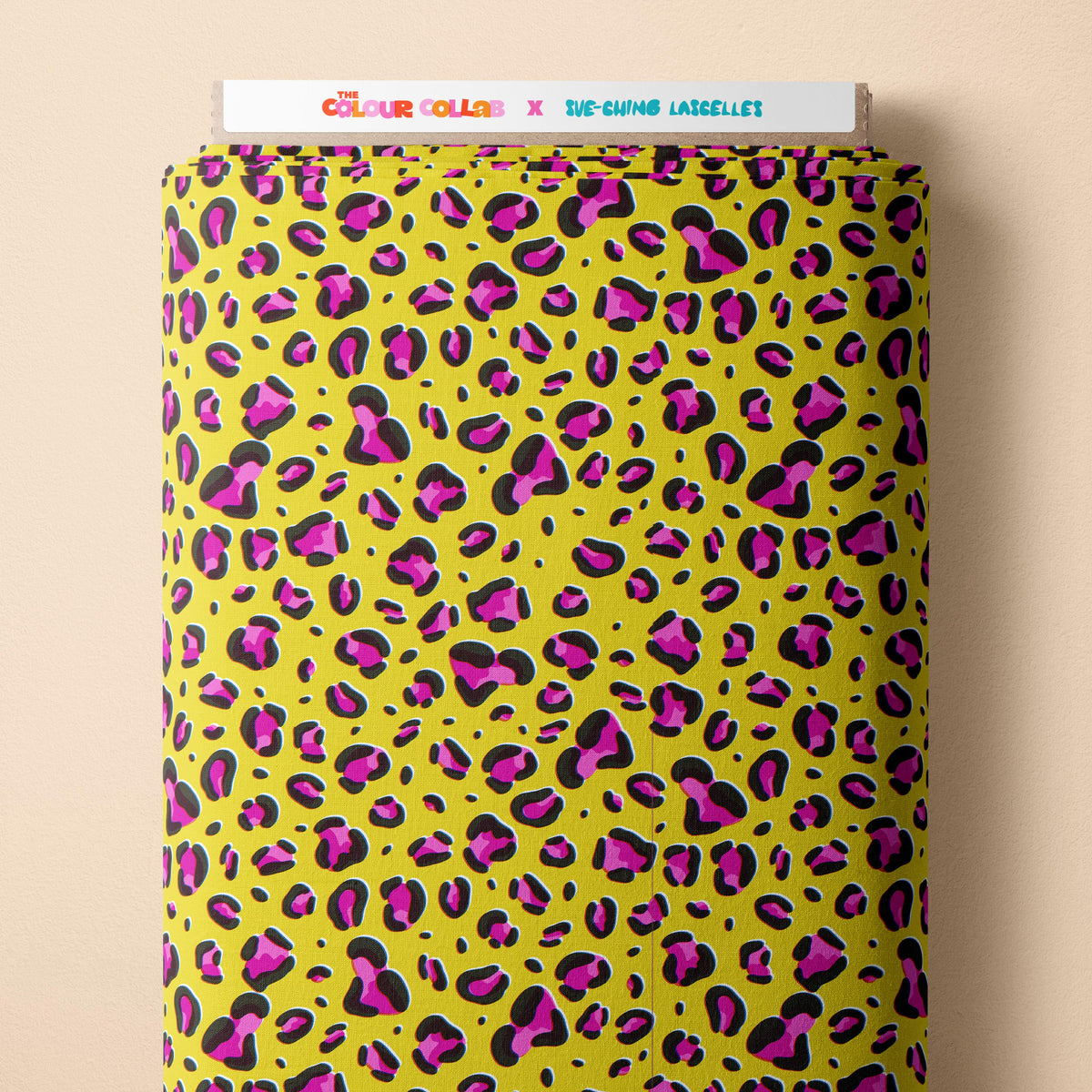 Leopard (Yellow) Preorder Fabric by Sue-Ching Lascelles