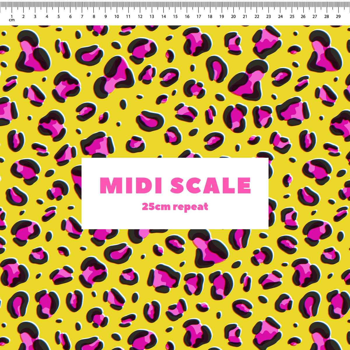 Leopard (Yellow) Preorder Fabric by Sue-Ching Lascelles